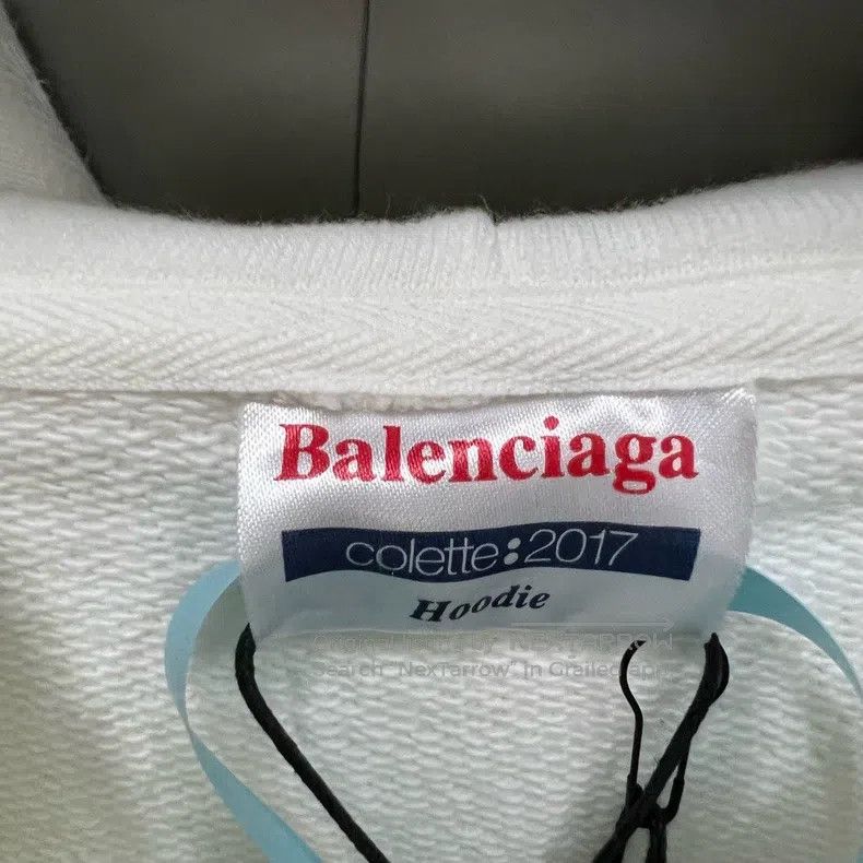 Balenciaga Balenciaga White Pattern Letter Logo Hoodie Size US M / EU 48-50 / 2 - 3 Thumbnail