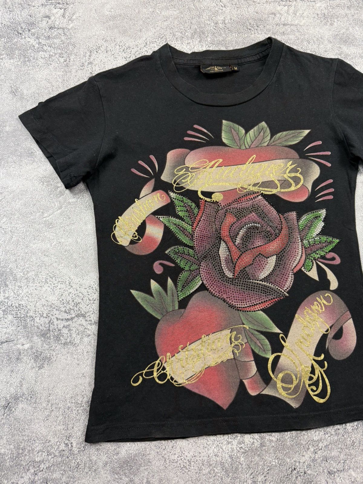 Christian Audigier Vintage Ed Hardy by Christian Audigier Big Logo Y2K T-Shirt Size M / US 6-8 / IT 42-44 - 5 Thumbnail