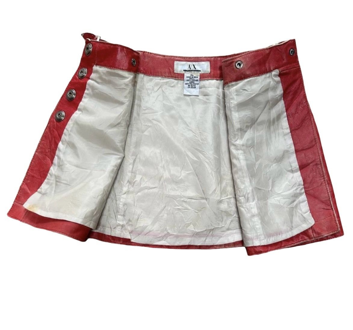 Armani Exchange A|X Leather Button With Pocket Mini Skirt Size 28" / US 6 / IT 42 - 9 Thumbnail