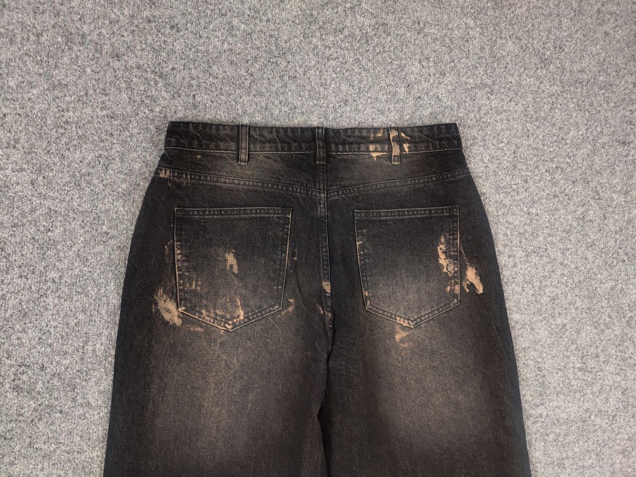 JCAESAR super baggy Black dye Denim Jeans rick owens LGB