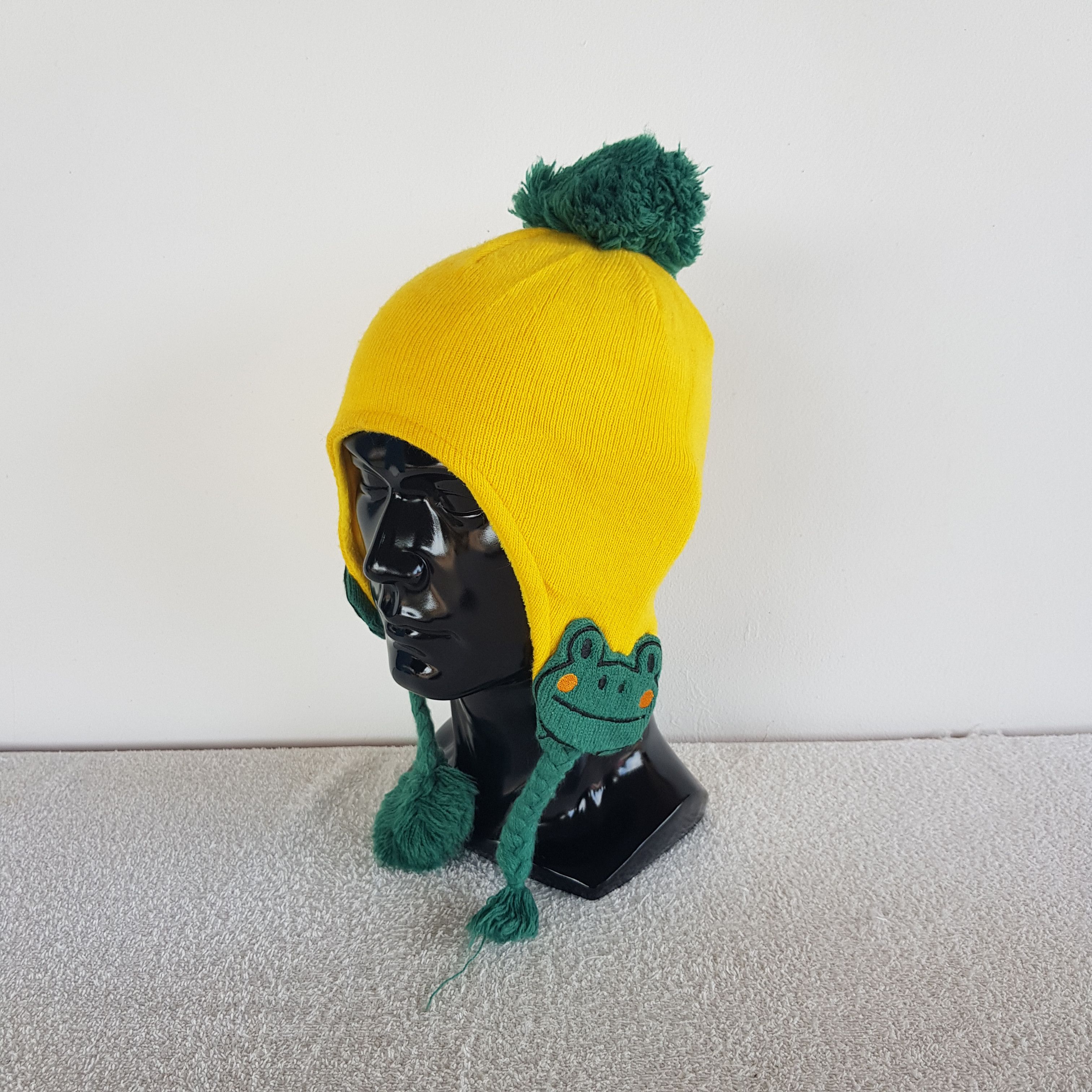 Other Vintage Japanese Earflap Beanie Ribbed Knit Snow Caps Hats. Size ONE SIZE - 1 Thumbnail
