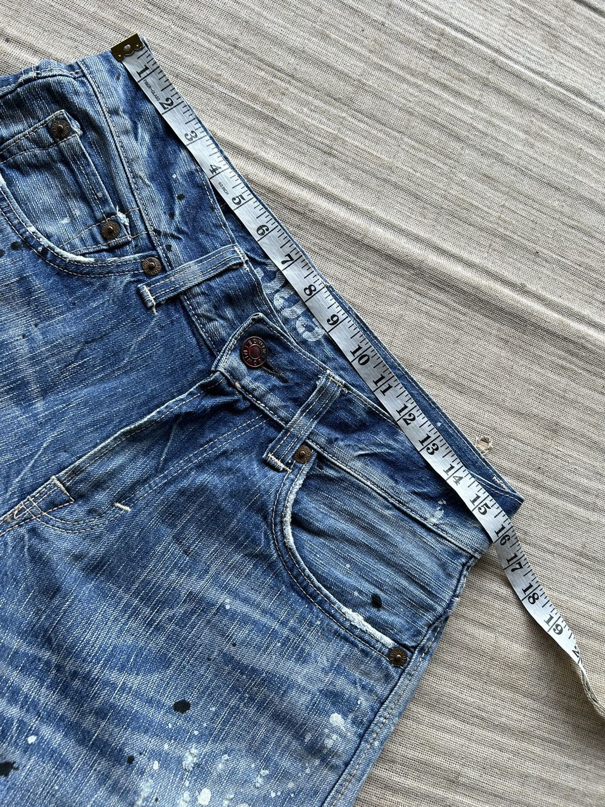 Japanese Brand × Kapital × Vintage Vtg Edwin503 Blue Trip distressed denim Rare☠️🎌🎌 Size US 32 / EU 48 - 10 Thumbnail