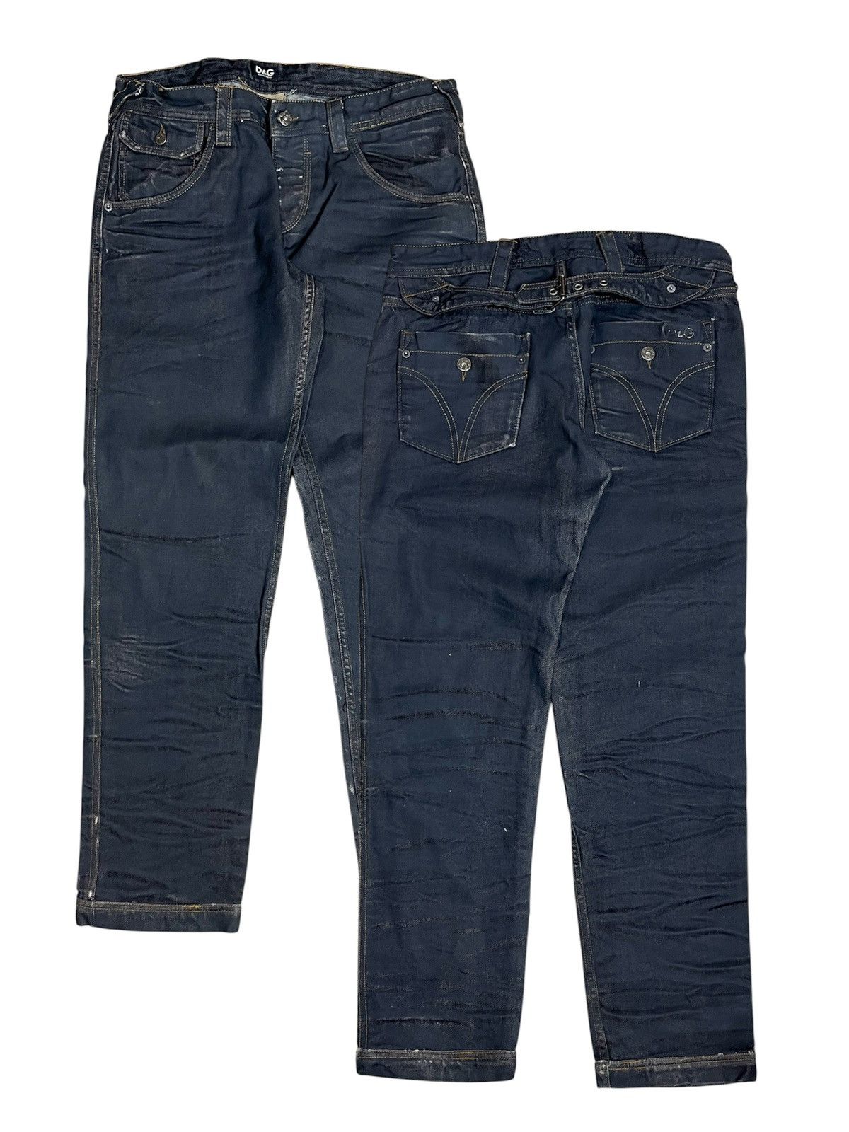 Dolce & Gabbana Dolce & Gabbana Wax buckle pants Size US 32 / EU 48 - 1 Thumbnail