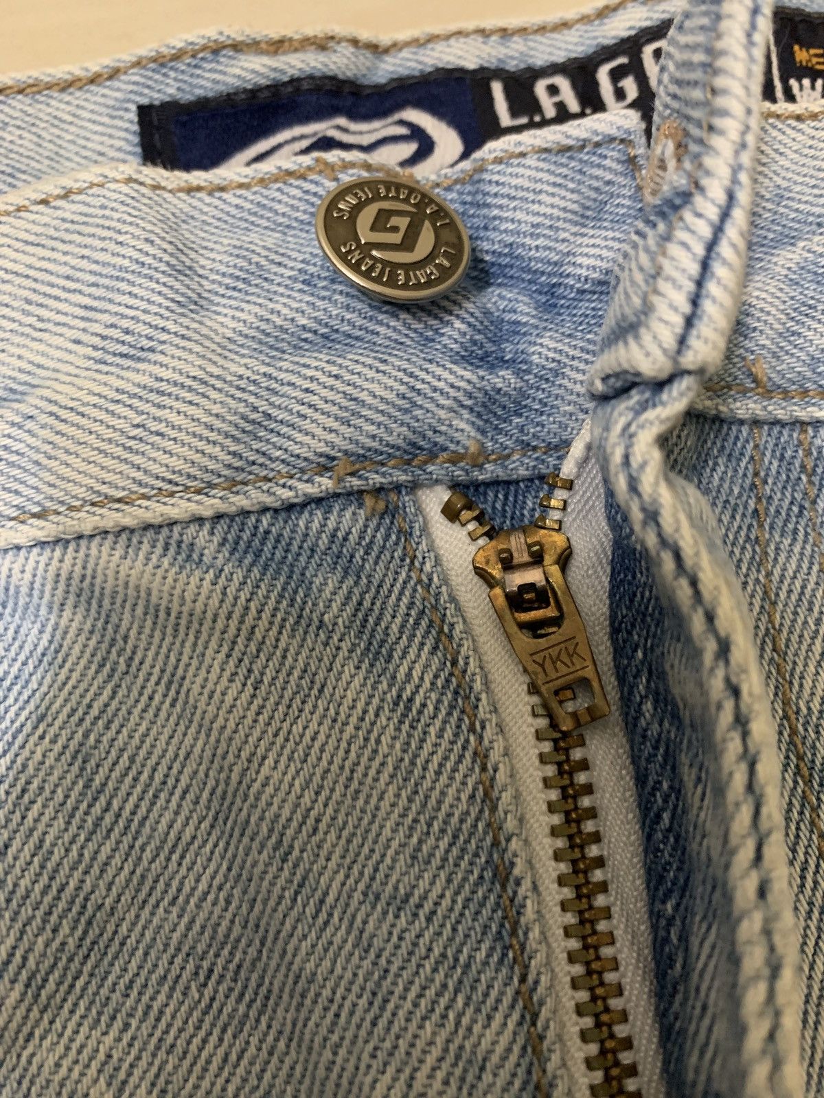 Vintage VINTAGE 90s L.A GATE BAGGY DENIM PANTS Size US 42 / EU 58 - 4 Thumbnail