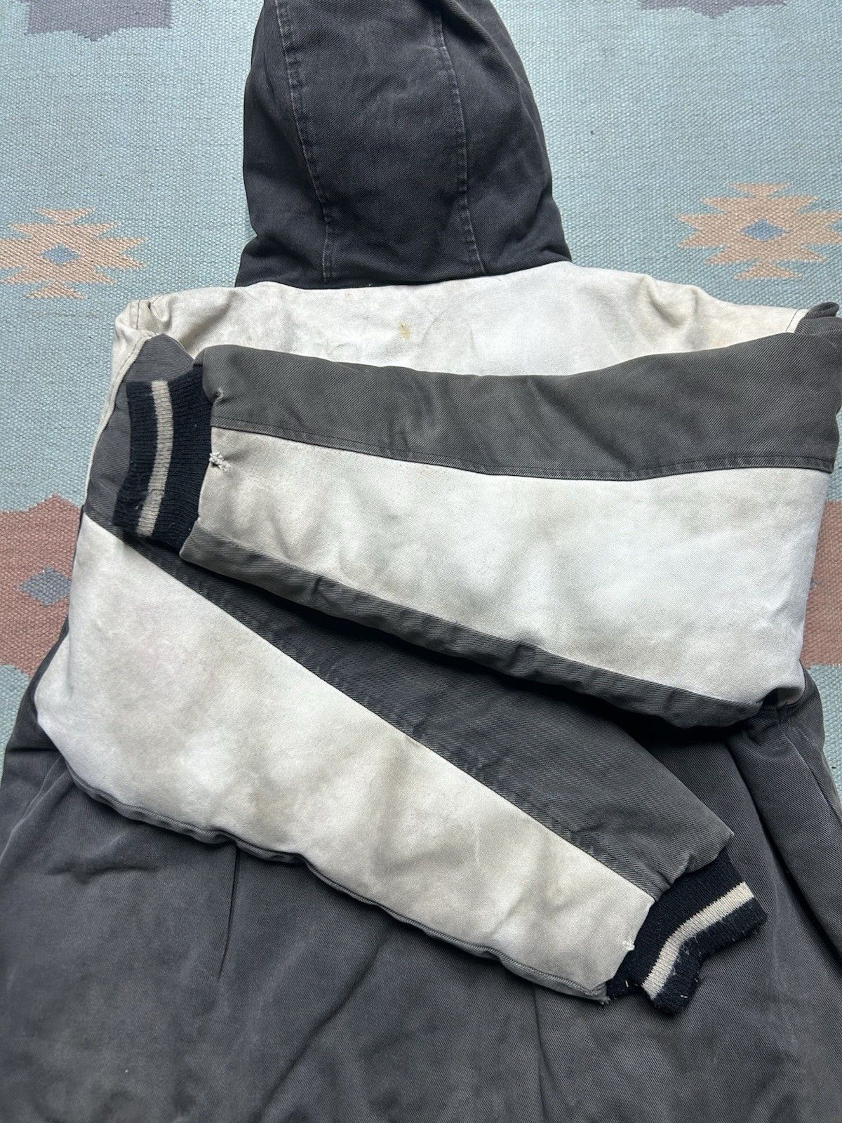 Vintage Vintage guess hooded work jacket canvas Carhartt quilted XL Size US XL / EU 56 / 4 - 2 Thumbnail
