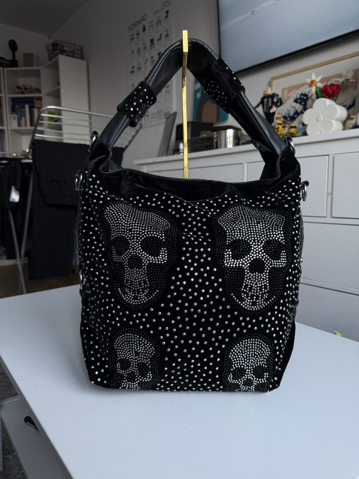 Affliction × Japanese Brand VIntage y2k leather shoulder hand bag avantgarde opium retro Size ONE SIZE - 1 Thumbnail
