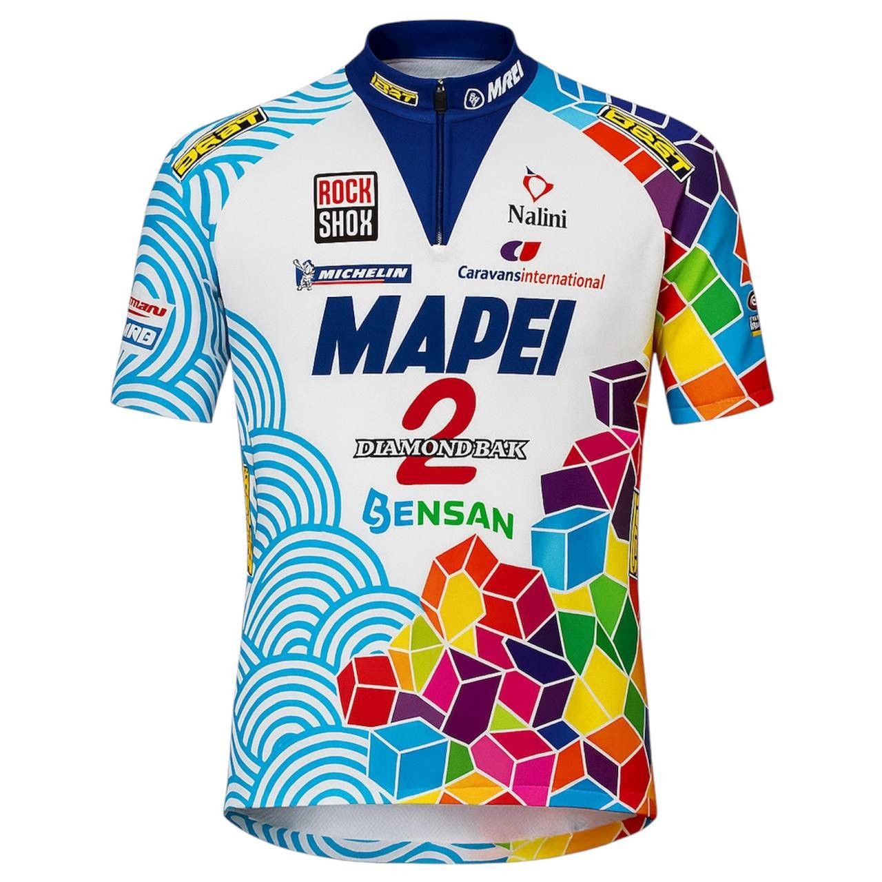 Vintage 1990 RARE NALINI MAPEI DBR CYCLING BIKE JERSEY SHIRT SIZE 6 Size US XL / EU 56 / 4 - 1 Thumbnail