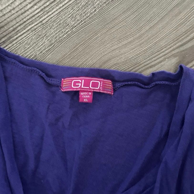 Other glo purple sequin floral v neck shirt Size XL / US 12-14 / IT 48-50 - 3 Thumbnail