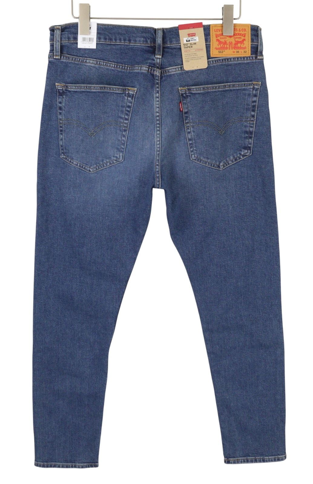 Levi's 512 W36/L32 Slim Taper Stretch Faded Blue Jeans 87068 Size US 36 / EU 52 - 2 Thumbnail