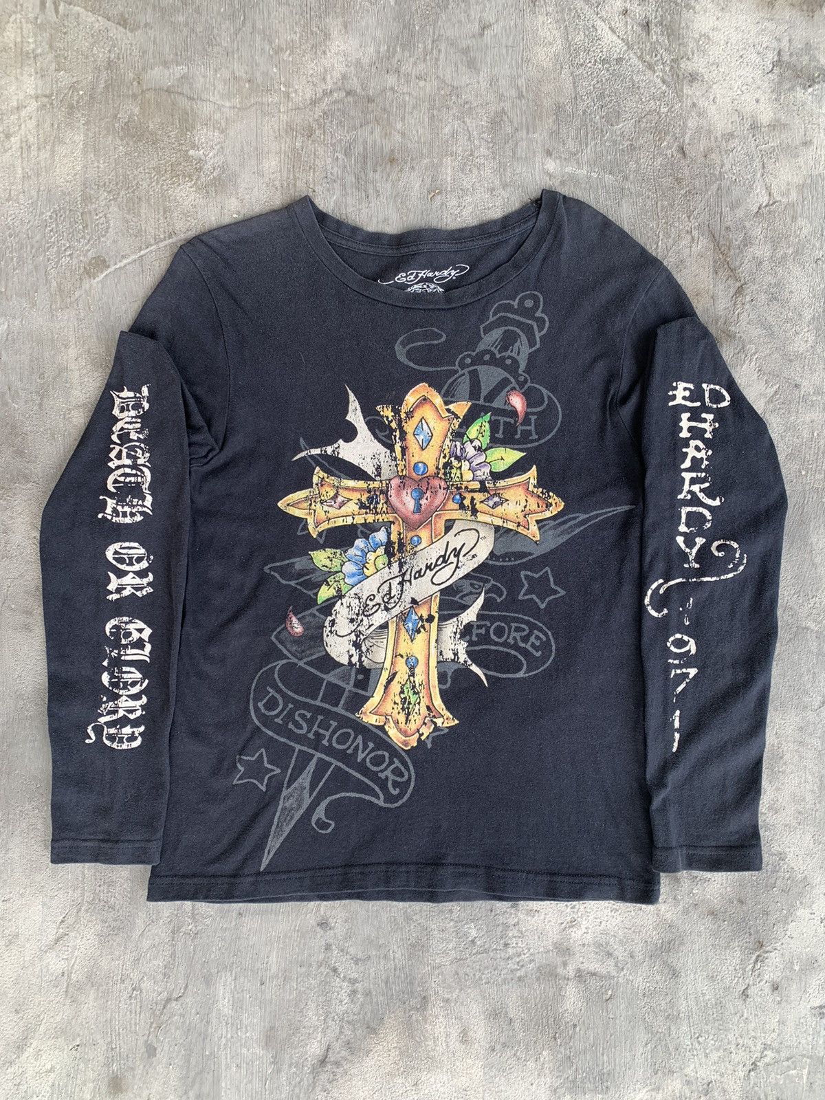 Ed Hardy Ed Hardy Janet Croos Long Sleeve Size S / US 4 / IT 40 - 1 Thumbnail