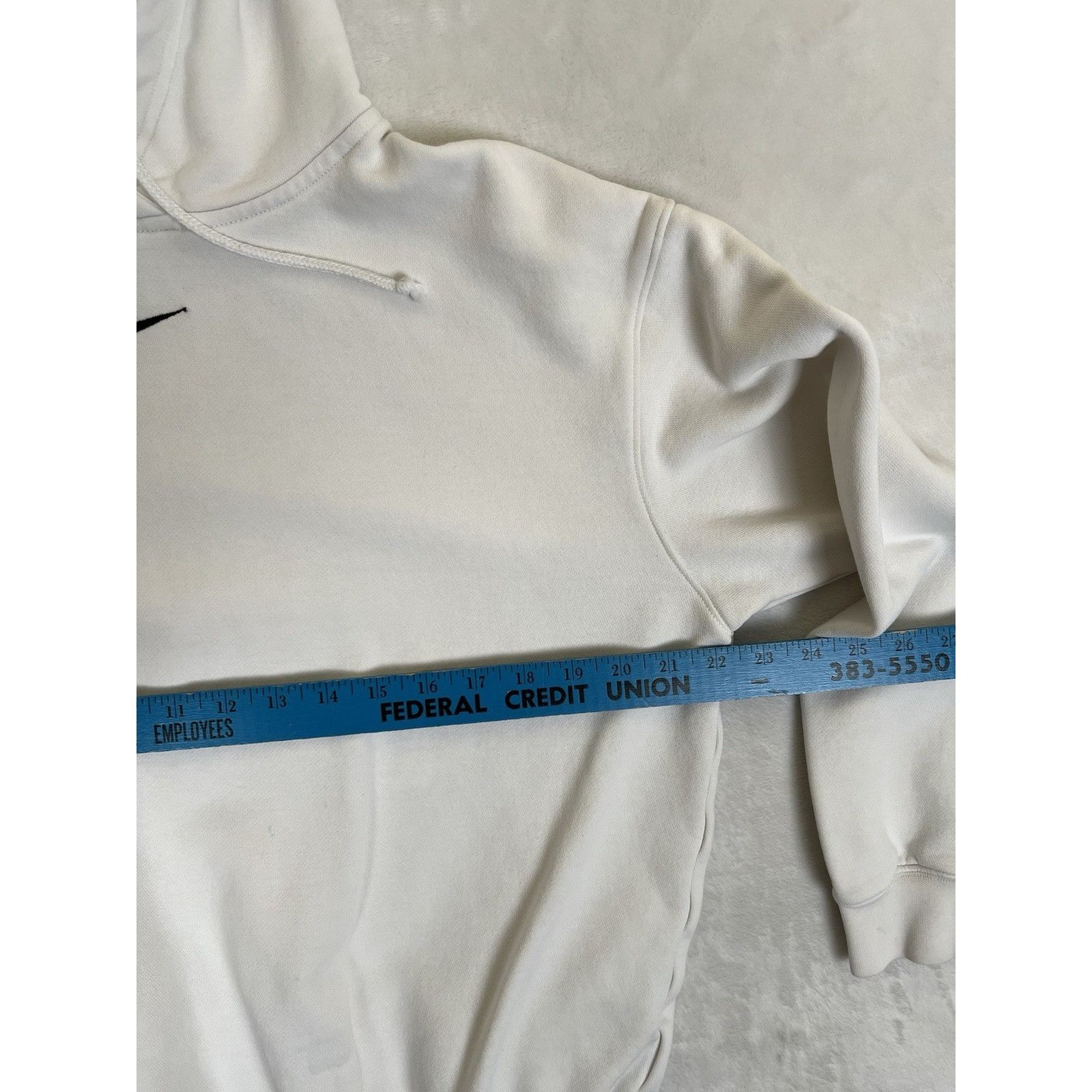 Nike Vintage Nike Center Swoosh White Hoodie Sweatshirt Size XS Y Size US XS / EU 42 / 0 - 7 Thumbnail