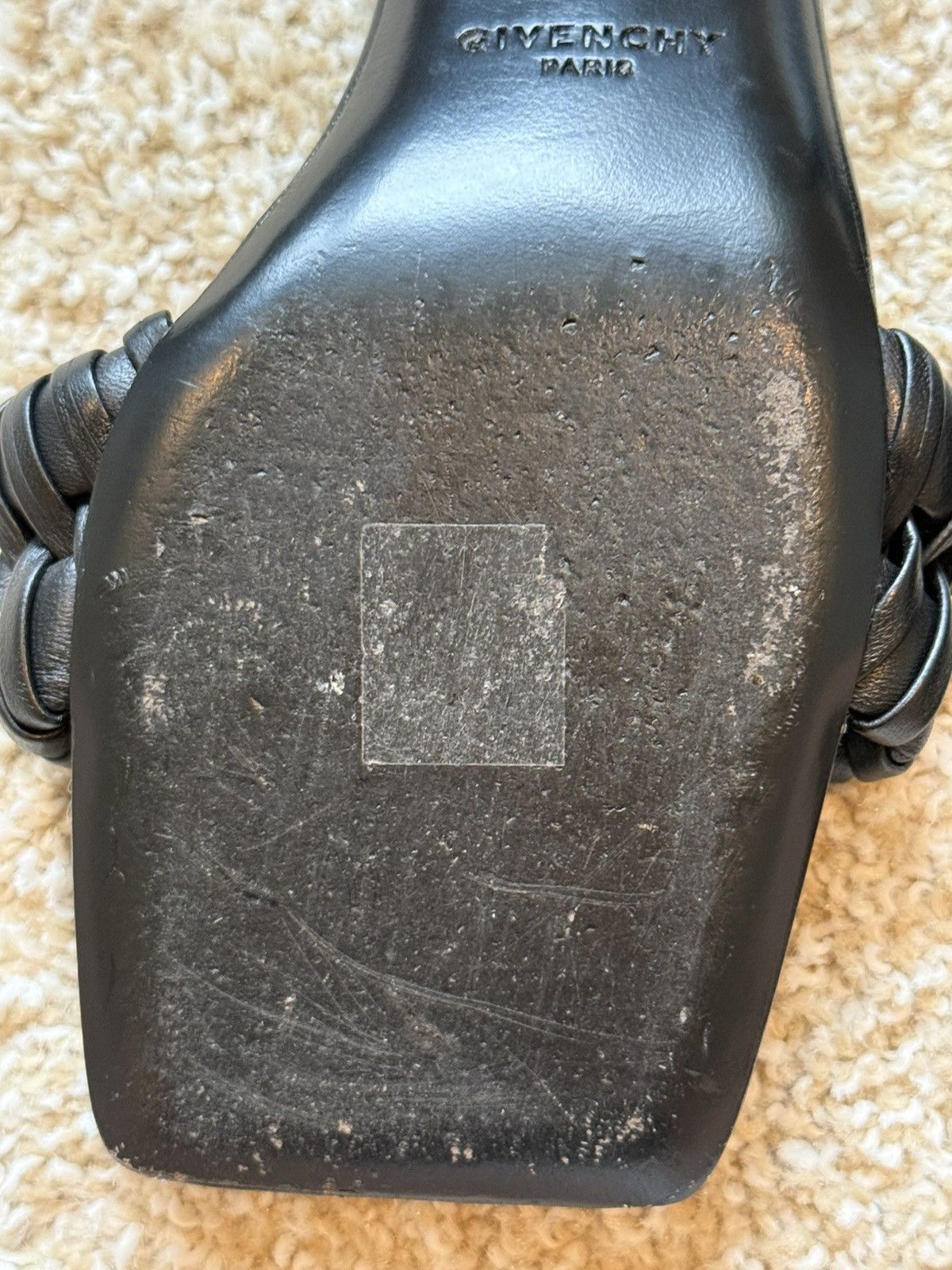 Givenchy G Woven Black Sandal Kitten Heel Size US 7 / IT 37 - 8 Thumbnail