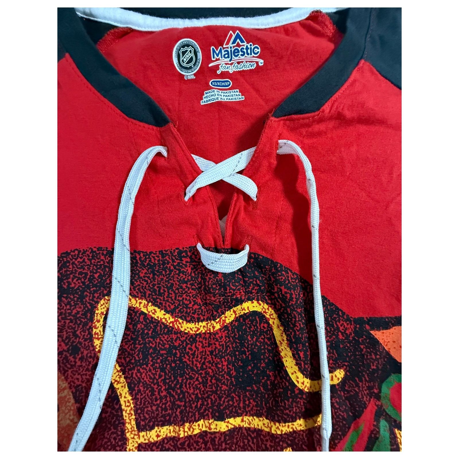 Majestic Chicago Blackhawks NHL Logo Women's Long Sleeve Shirt Size XS / US 0-2 / IT 36-38 - 7 Thumbnail