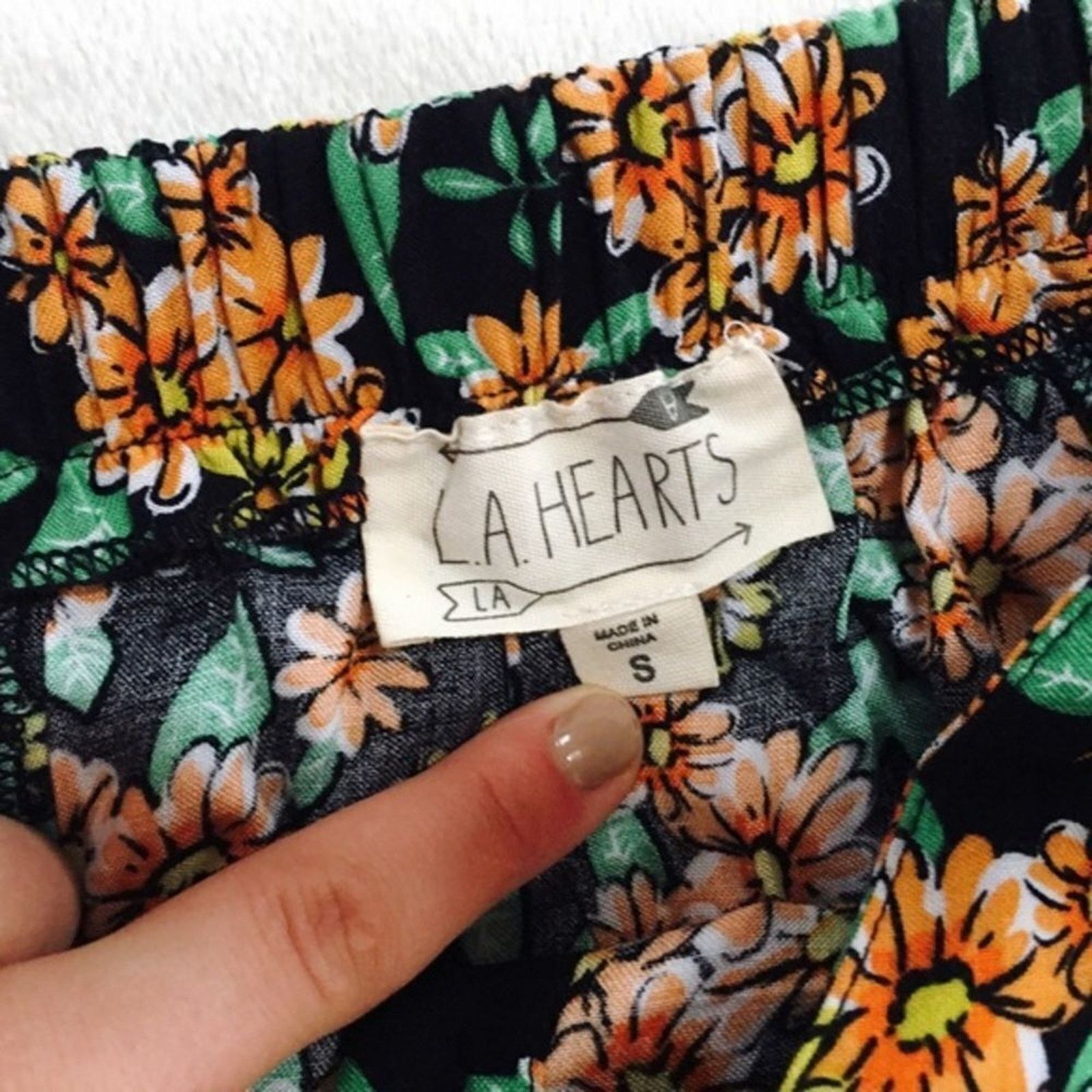 Other LA Hearts Orange and Black Floral Buttoned Skirt | Sz S Size 27" / US 4 / IT 40 - 4 Thumbnail