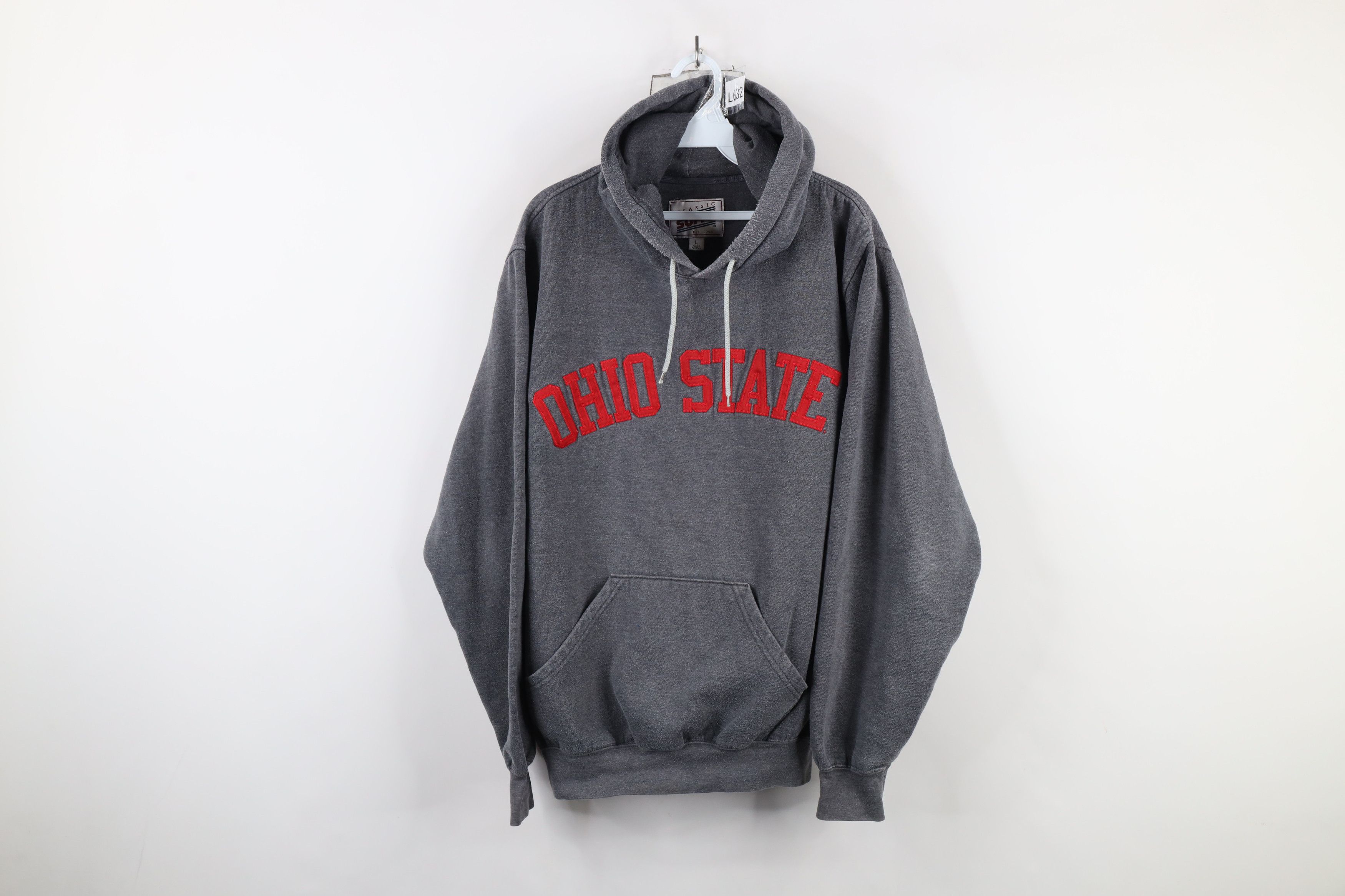 Vintage Vintage 90s Spell Block Letter Ohio State University Hoodie Size US L / EU 52-54 / 3 - 1 Thumbnail