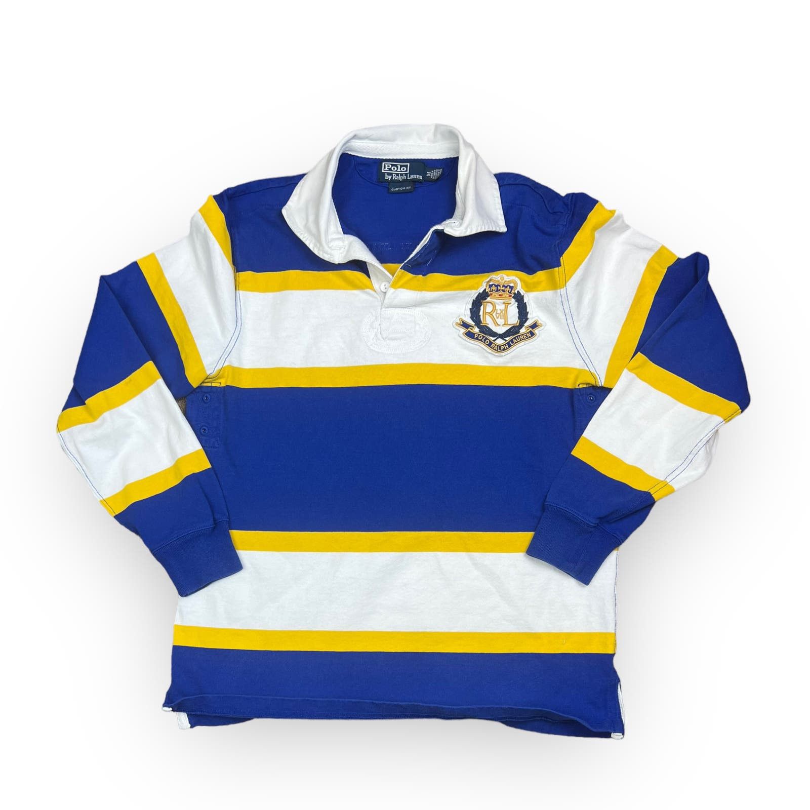 image of Polo Ralph Laurent | Vintage 90's Rugby Polo | Medium in Blue, Men's