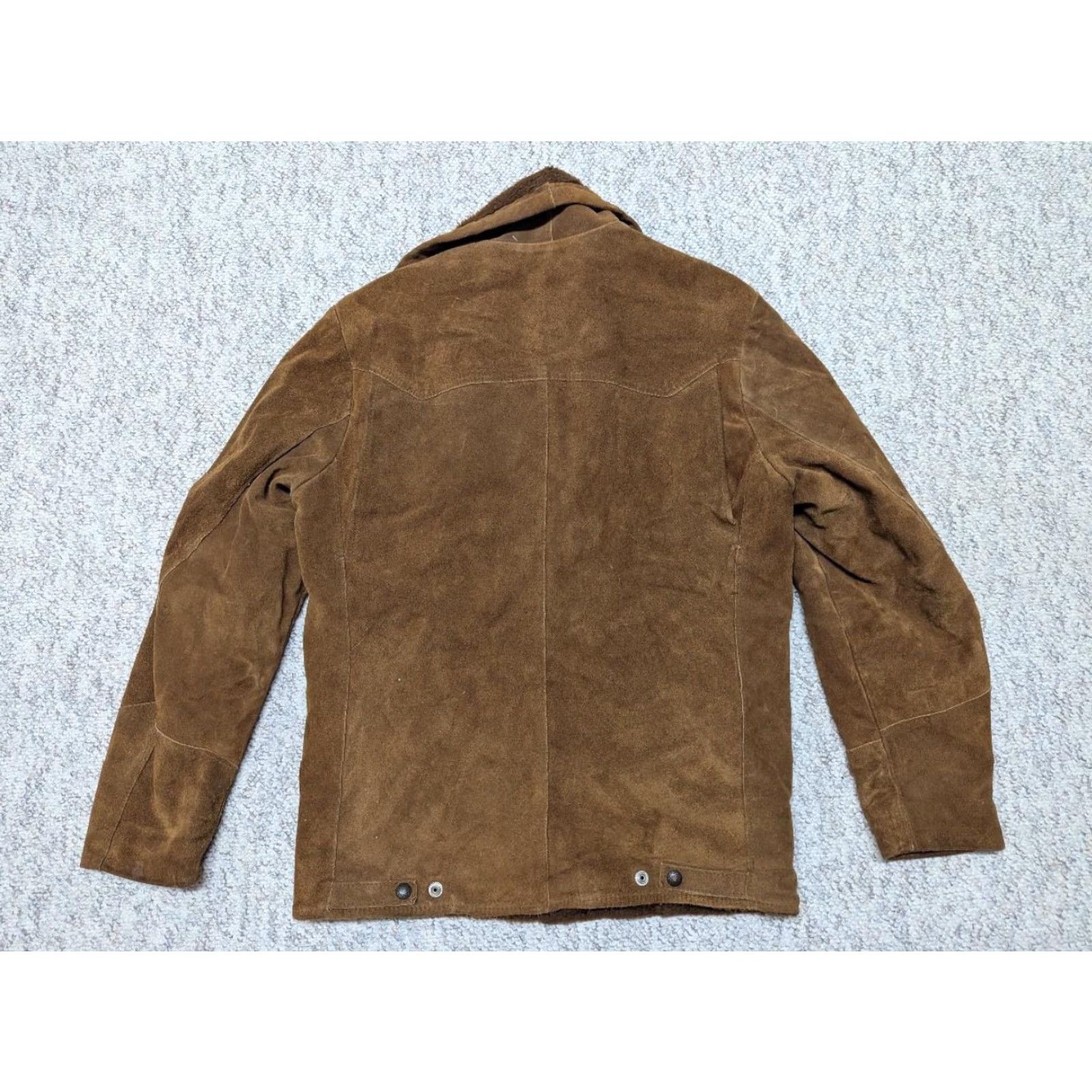 Vintage VINTAGE Pioneer Wear coat Western jacket Mens 40 Brown Cowhide Split-Suede USA Made Rancher Long Tall Sherpa Cowboy Midwest 40 Size US M / EU 48-50 / 2 - 2 Thumbnail