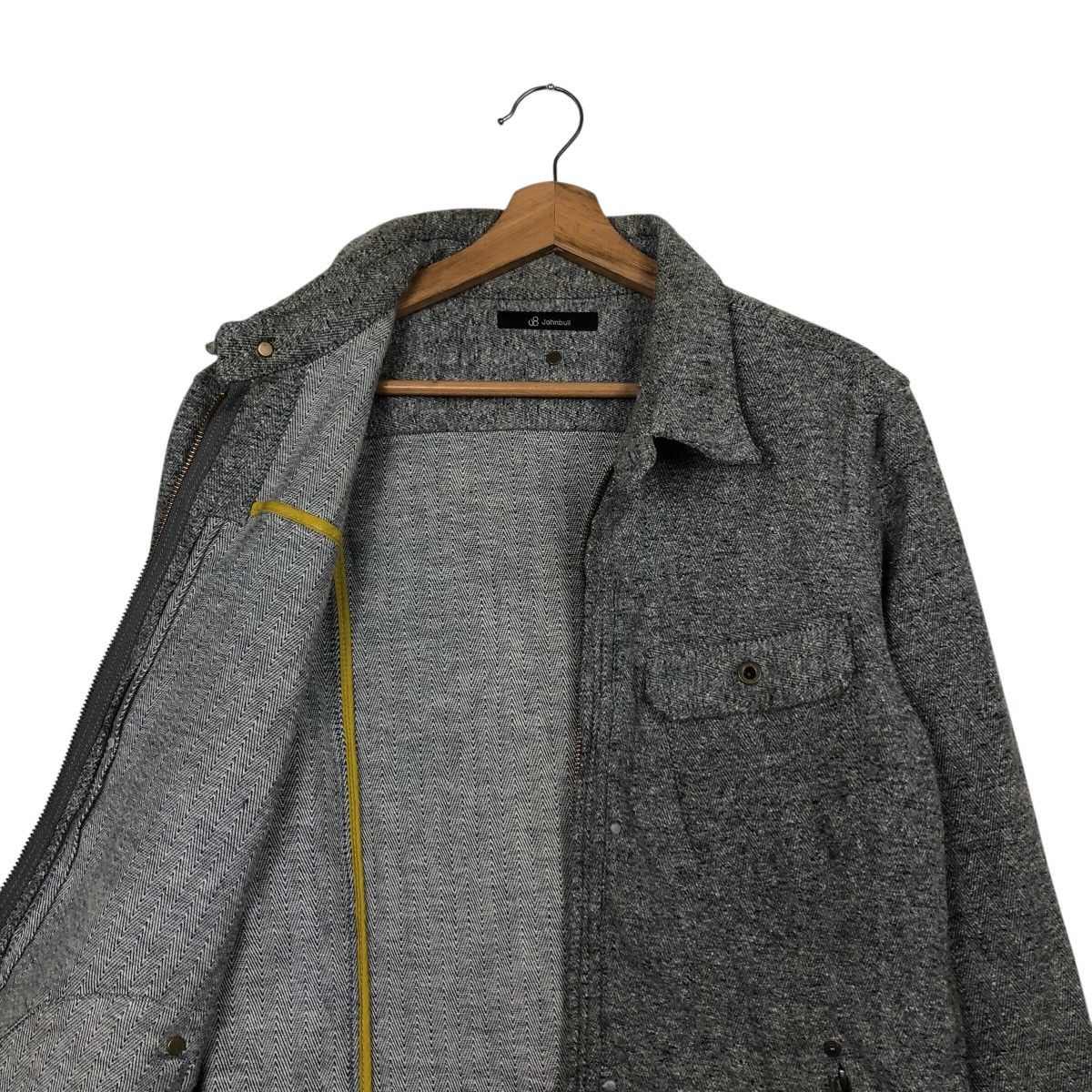 Johnbull 📌Vintage Zipper Biker Jacket Johnbull Herringbone Design Size US L / EU 52-54 / 3 - 13 Thumbnail