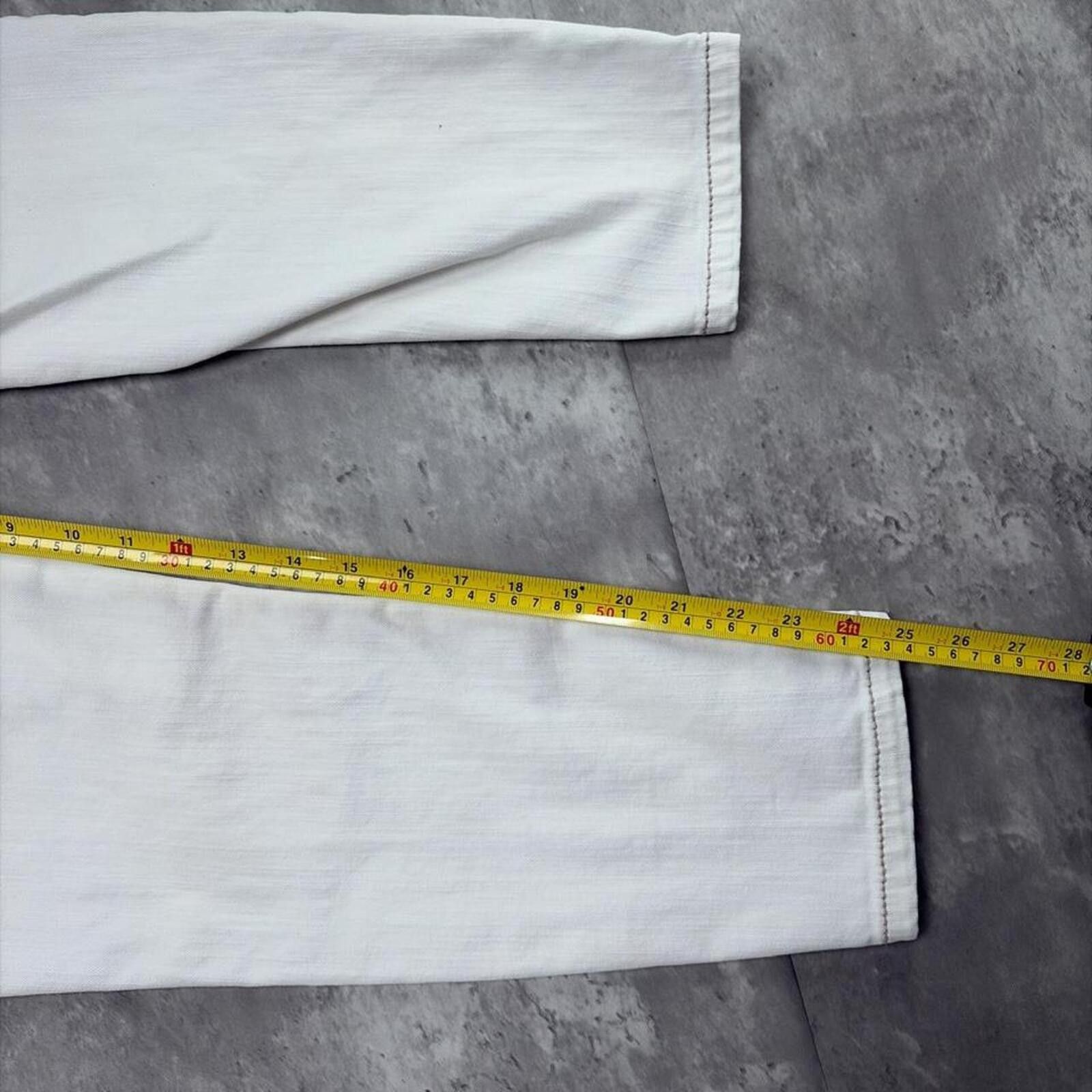 Other Y2K White Miss Me Grunge Gothic Ankle Skinny Denim Jeans Size 27" / US 4 / IT 40 - 8 Thumbnail