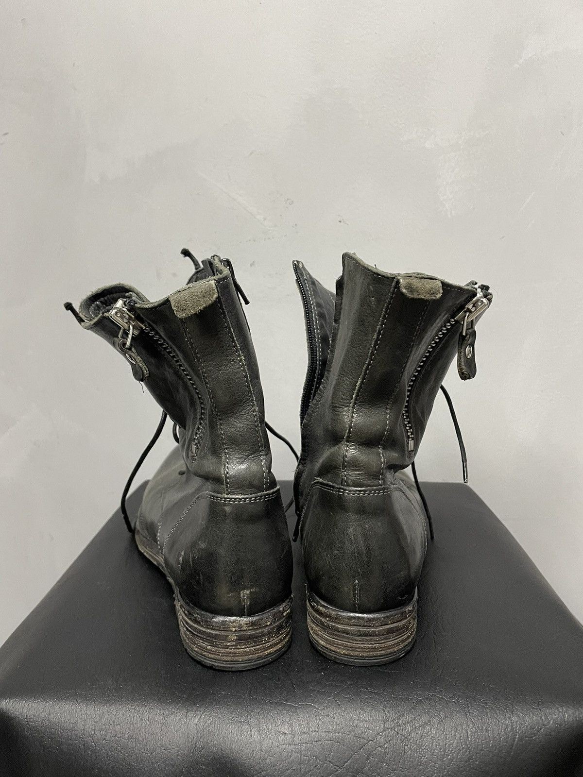 MoMA Mona avant garde combat leather boots hype Size US 5.5 / EU 38 - 9 Thumbnail