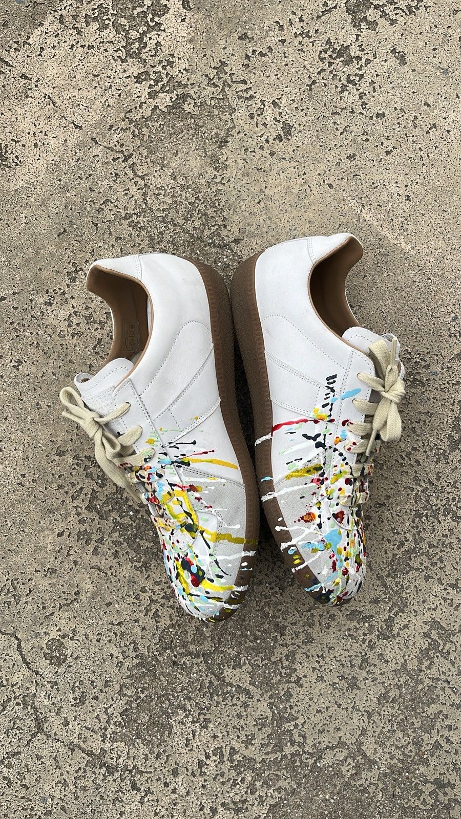 Maison Margiela Maison Margiela Gat Replica Paint Splatter White Size US 8.5 / EU 41-42 - 5 Thumbnail