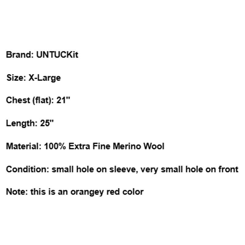 UNTUCKit UNTUCKit Merino Wool Sweater 1/4 Zip XL Quiet Luxury Golf Size US XL / EU 56 / 4 - 6 Thumbnail