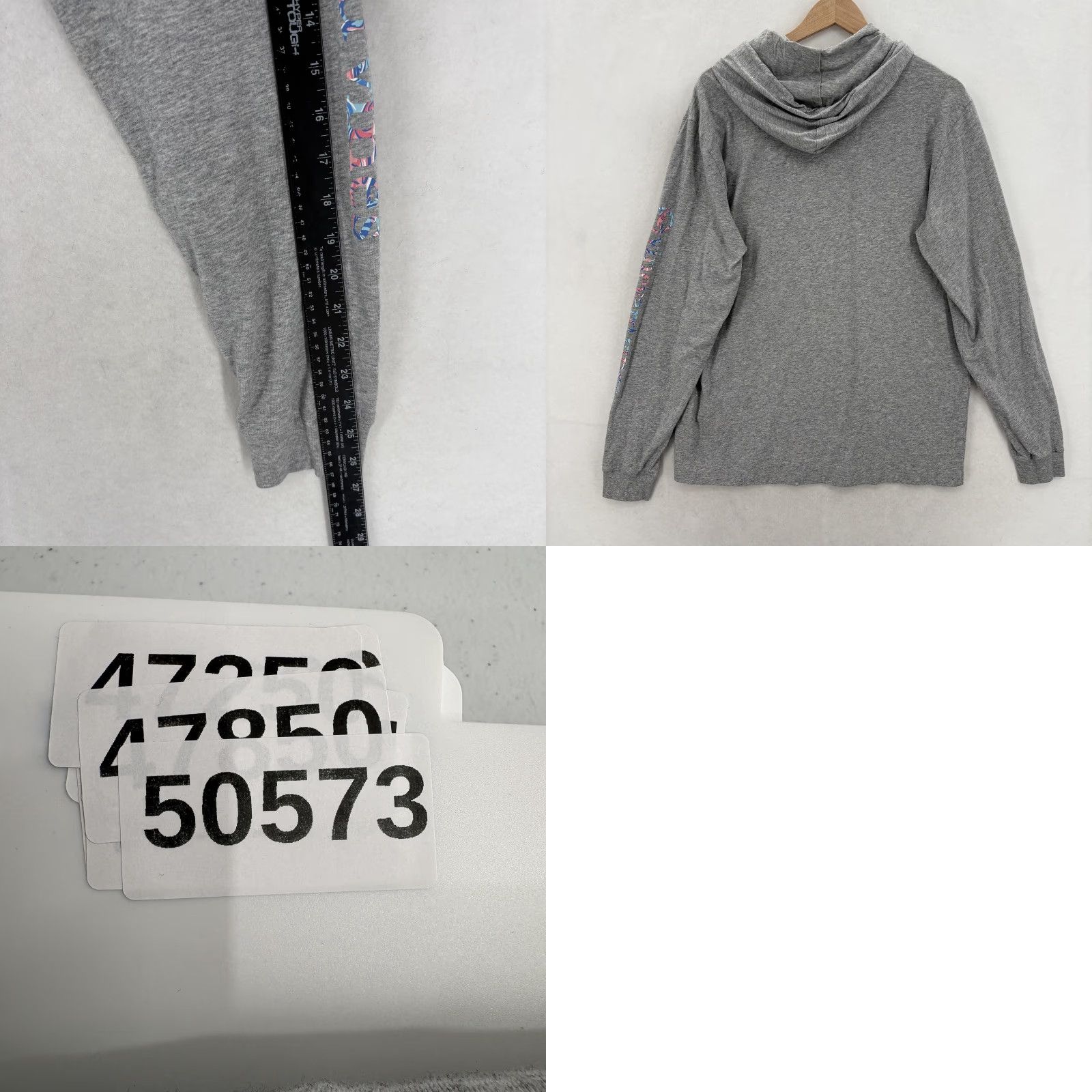 Vineyard Vines Vineyard Vines Shirt Mens Medium Gray Hooded Long Sleeve Whale Logo Pocket Tee Size US M / EU 48-50 / 2 - 8 Thumbnail