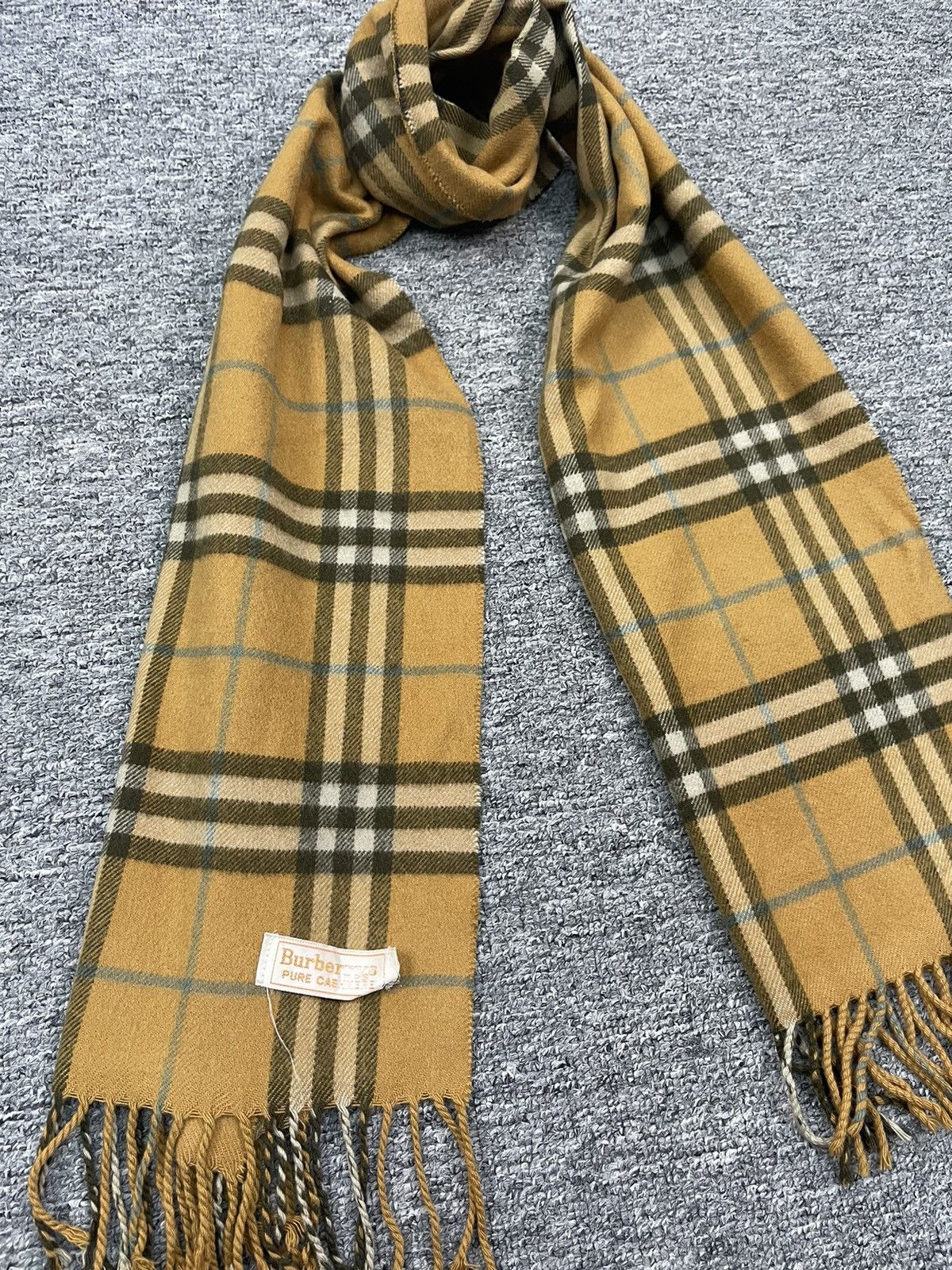 Burberry × Vintage Vintage Burberry Nova Check Cashmere Scarf Muffler Size ONE SIZE - 2 Thumbnail