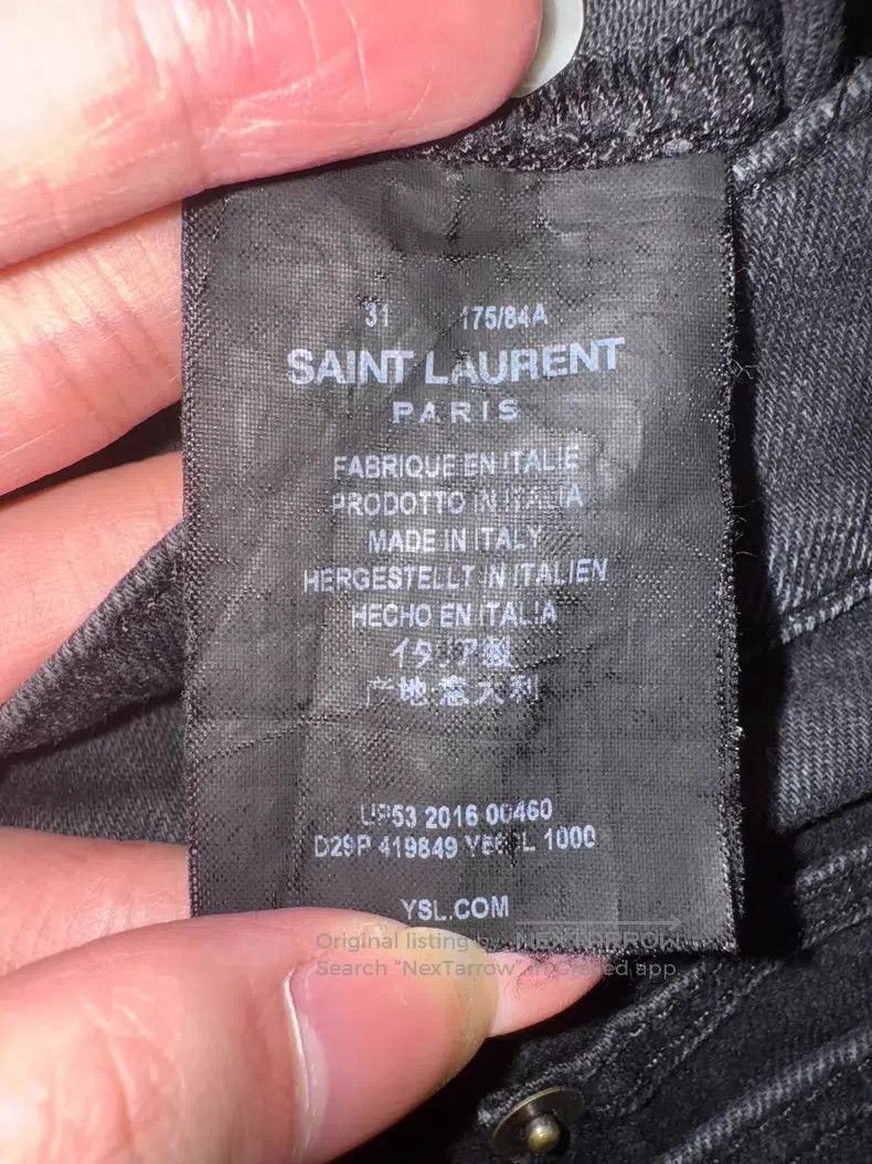 Saint Laurent Paris Saint Laurent Paris Distressed Fringe Hem Destroyed Denim Size US 31 - 7 Thumbnail