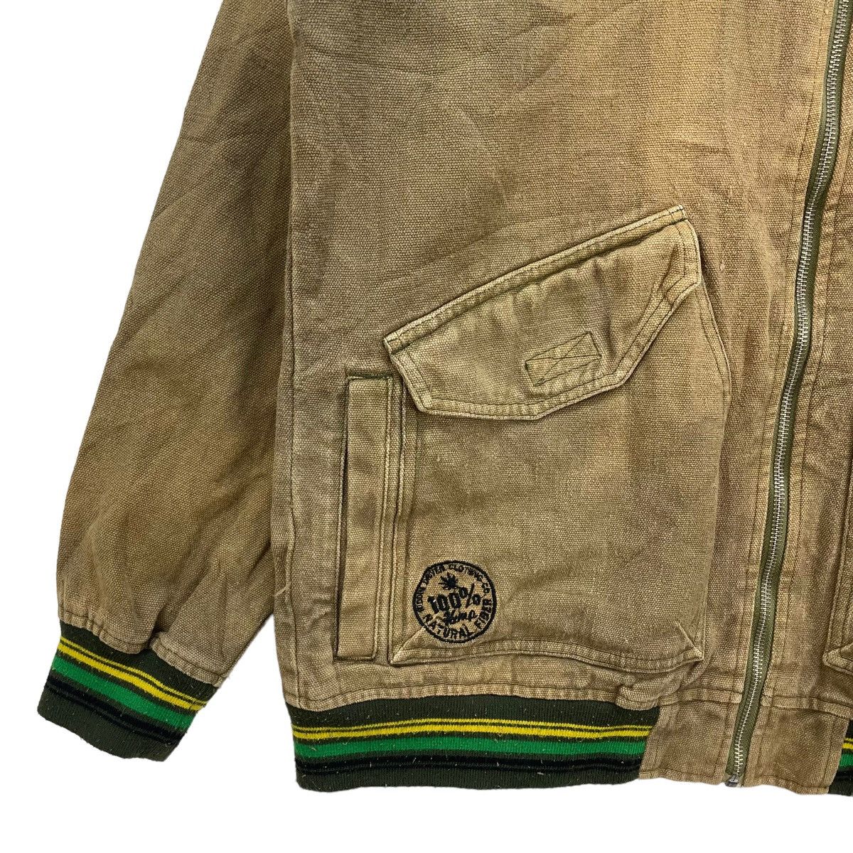 Bob Marley × Rap Tees × Vintage Vintage Heavy Cotton Chore Jacket Jamaica Flag Jacket Size US M / EU 48-50 / 2 - 5 Thumbnail