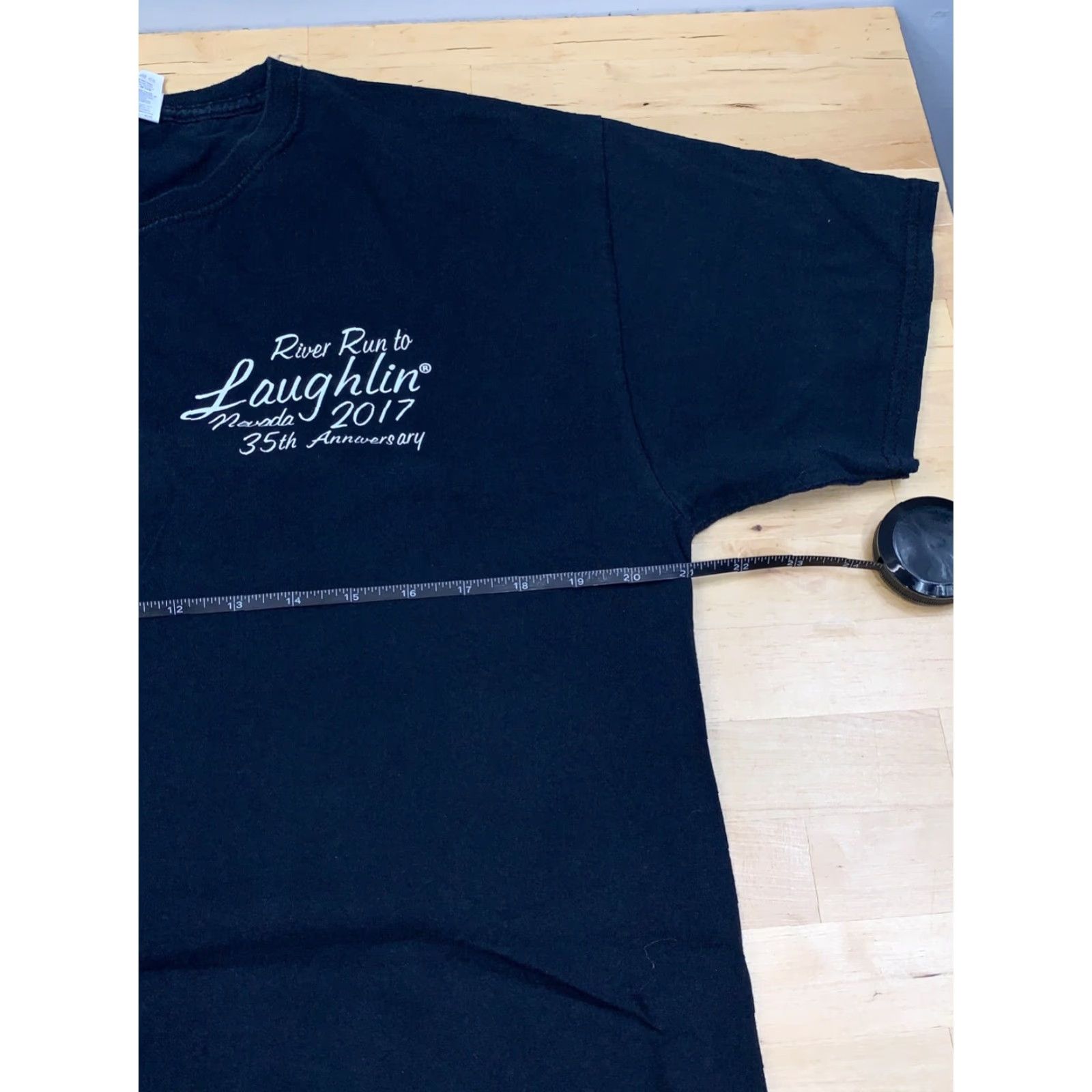 Vintage Laughlin Nevada 2017 River Run T Shirt Mens L Black Skull Motorcycle #8745 Size US L / EU 52-54 / 3 - 6 Thumbnail