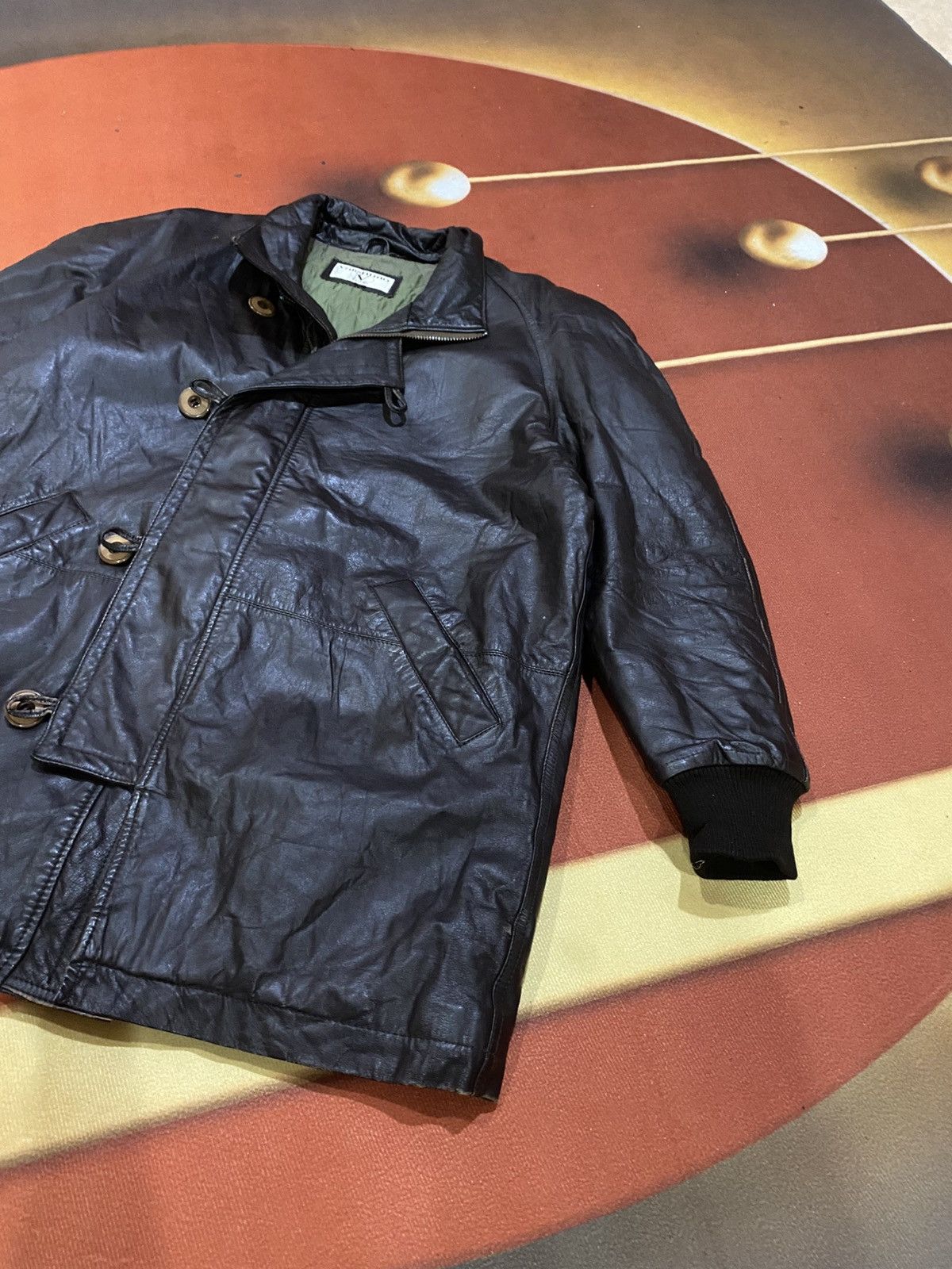 Valentino Vintage Valentino Uomo Black Leather Coat – Quilted Liner Size US L / EU 52-54 / 3 - 14 Thumbnail
