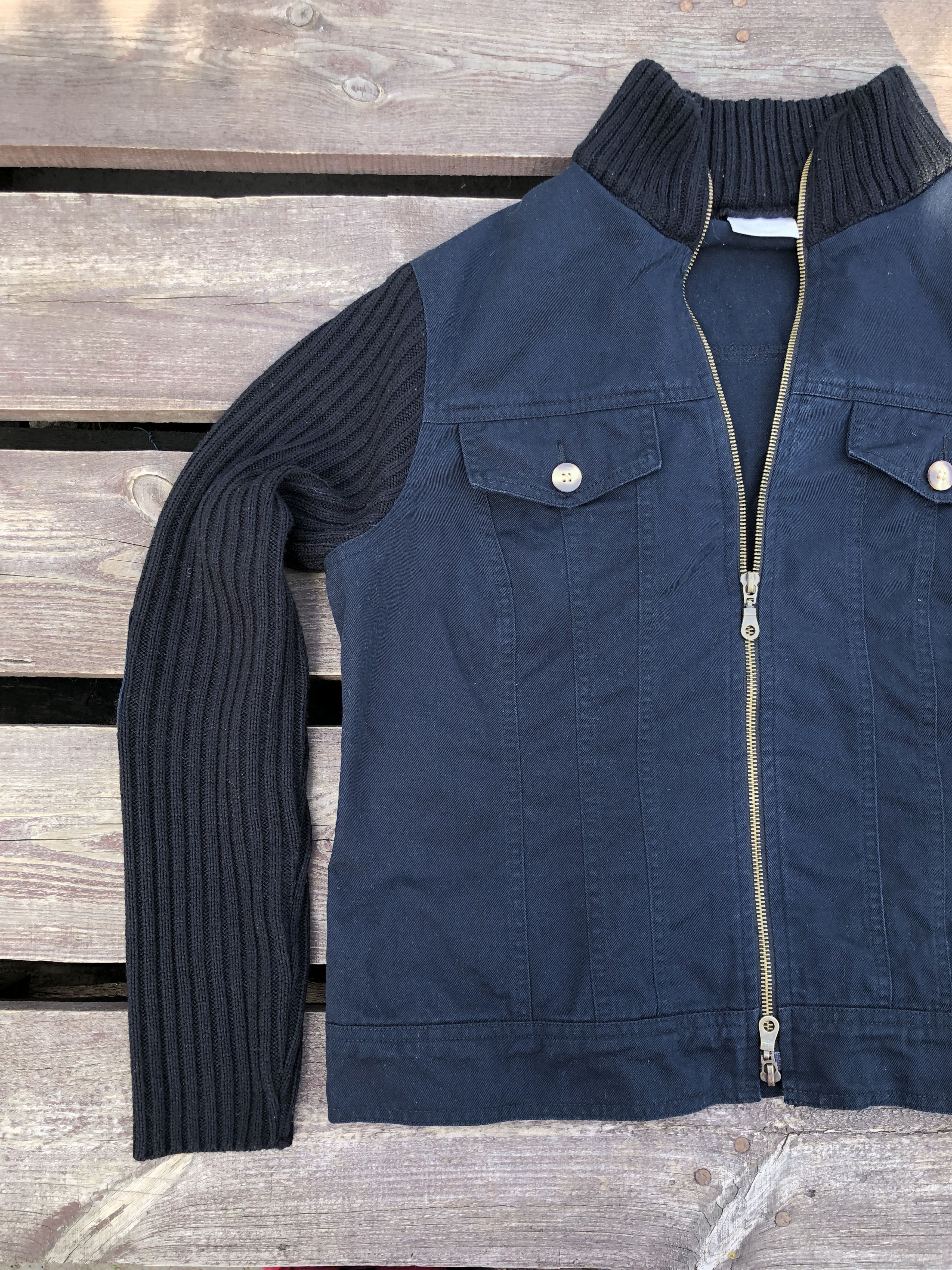 Vintage Vintage Y2K Avant Garde Zip Up Jacket Sweater Sleeves Size M / US 6-8 / IT 42-44 - 3 Thumbnail