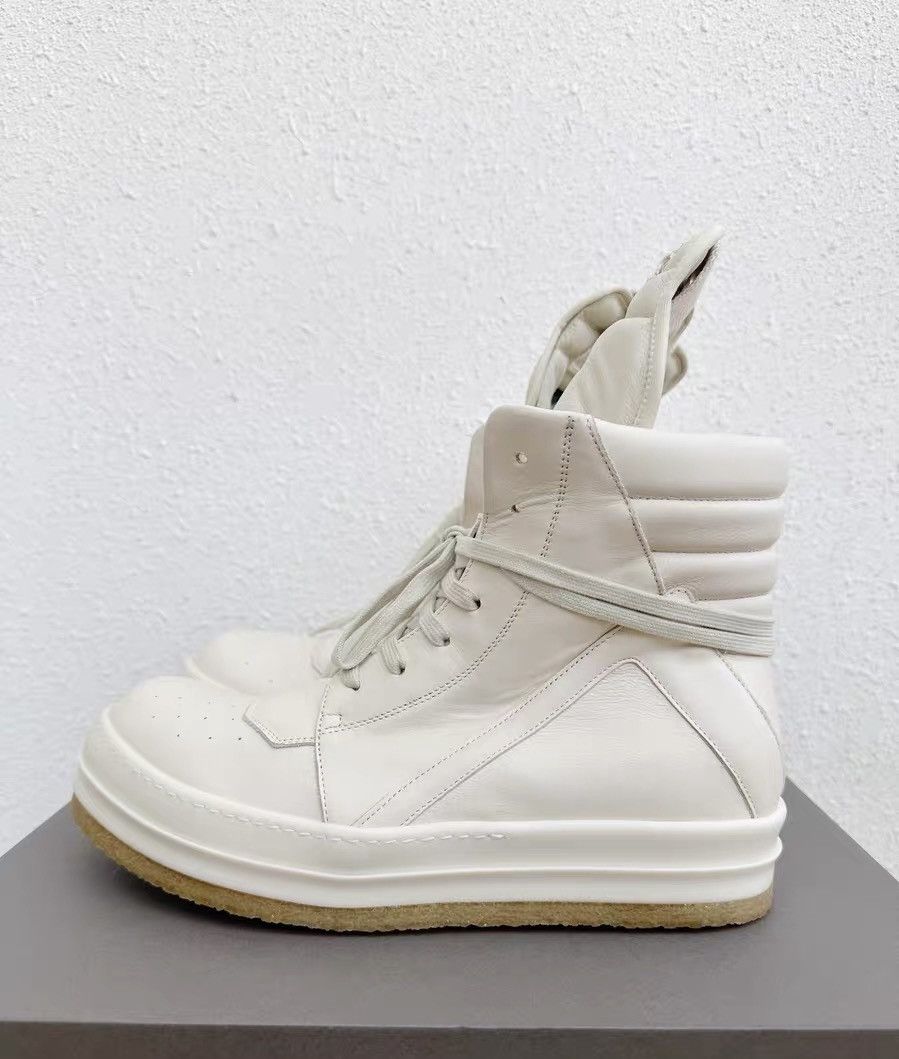 Rick Owens Rick Owens Geobasket Milk White Platform Natural Rubber Sole Size US 9.5 / EU 42-43 - 4 Thumbnail