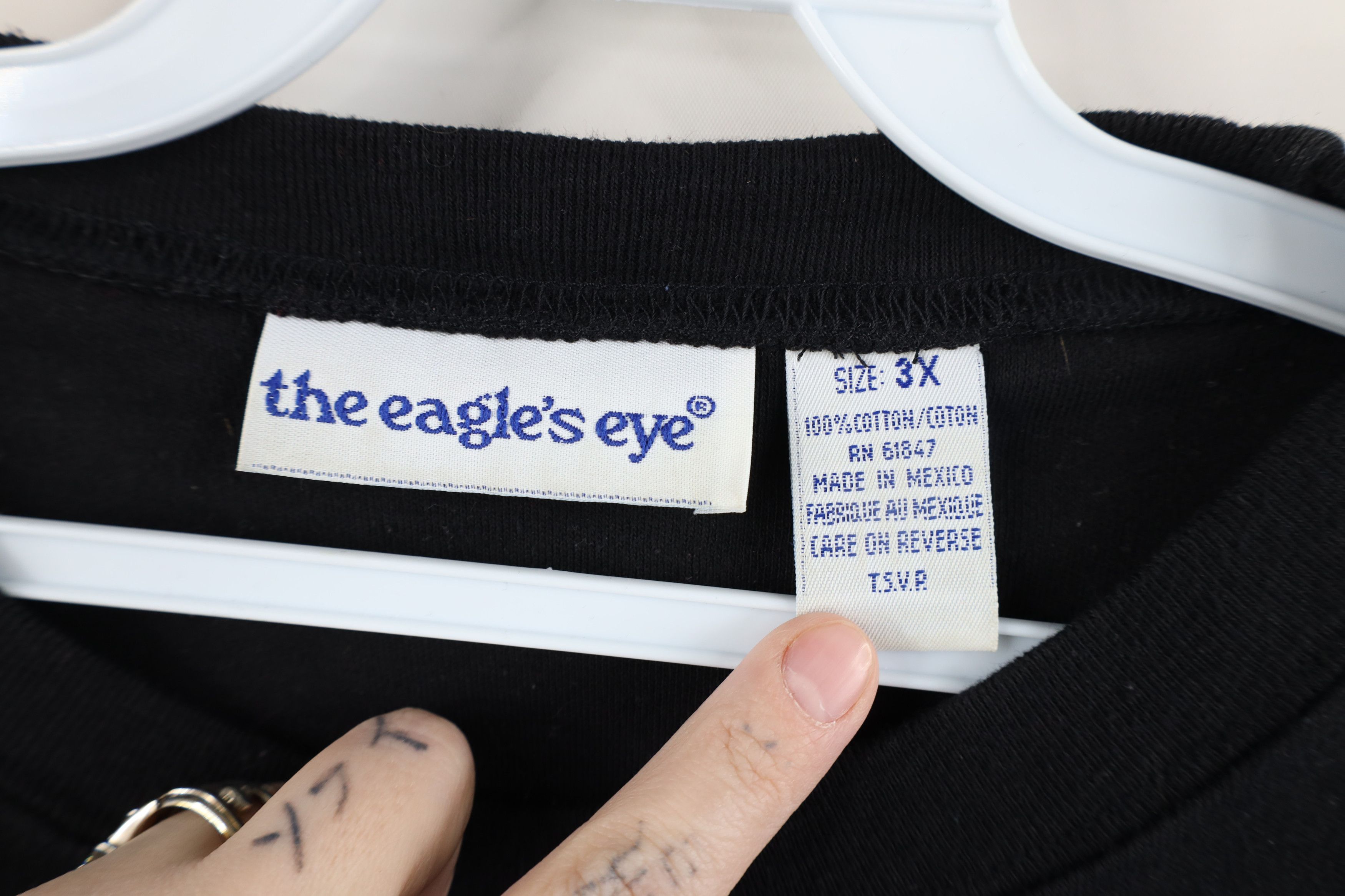 Vintage Vintage 90s Streetwear Cotton Short Sleeve T-Shirt Black Size 3XL / US 20-22 - 5 Thumbnail