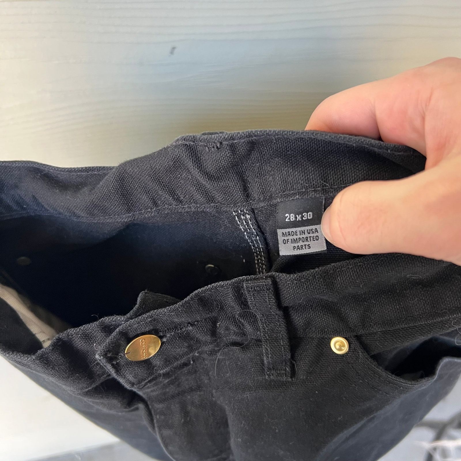 Carhartt × Vintage Carhartt black double knee work wear carpenter pants Size US 26 / EU 42 - 5 Thumbnail
