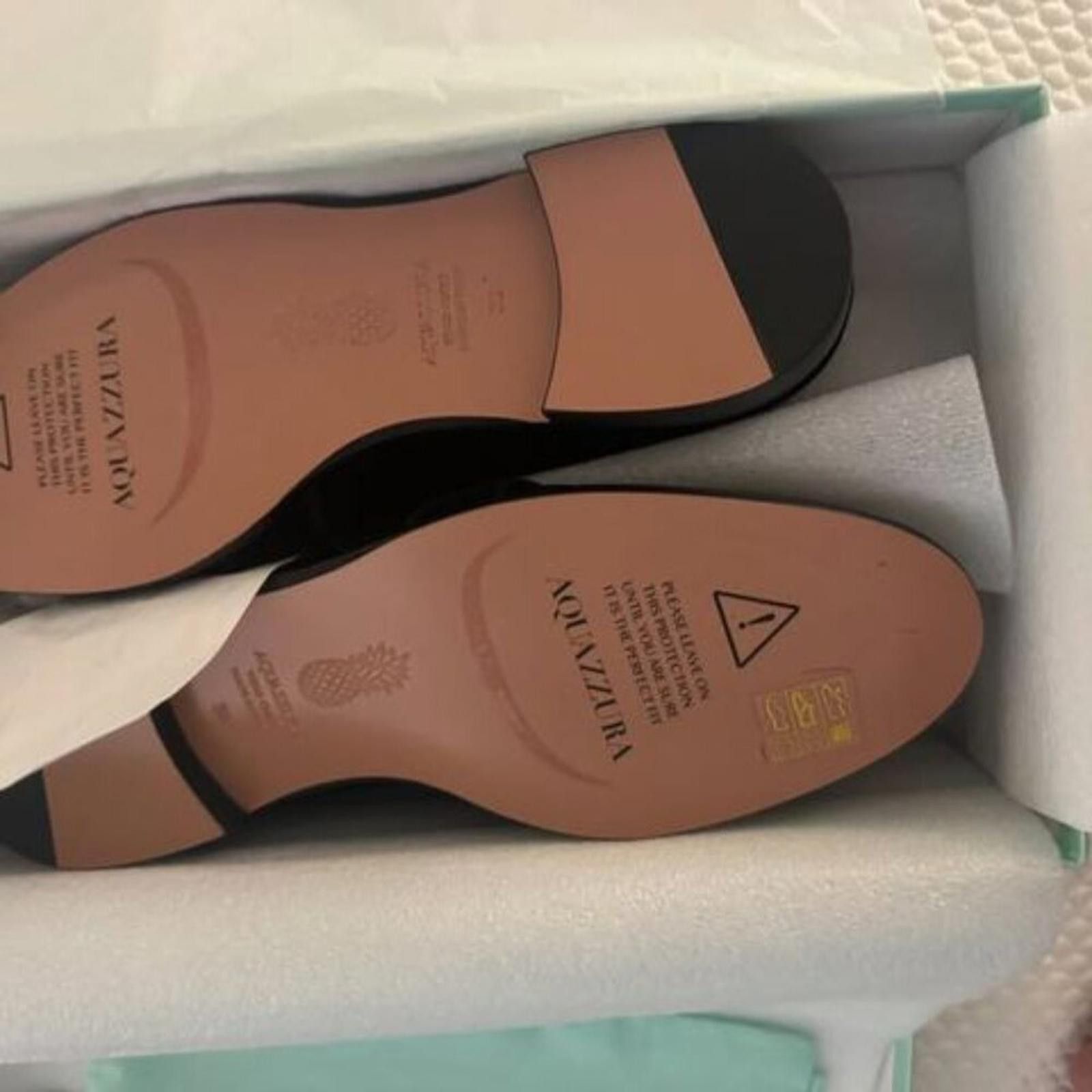 Aquazzura NWT Aquazzura Martin grosgrain-trimmed suede loafers Size US 8 / IT 38 - 3 Thumbnail