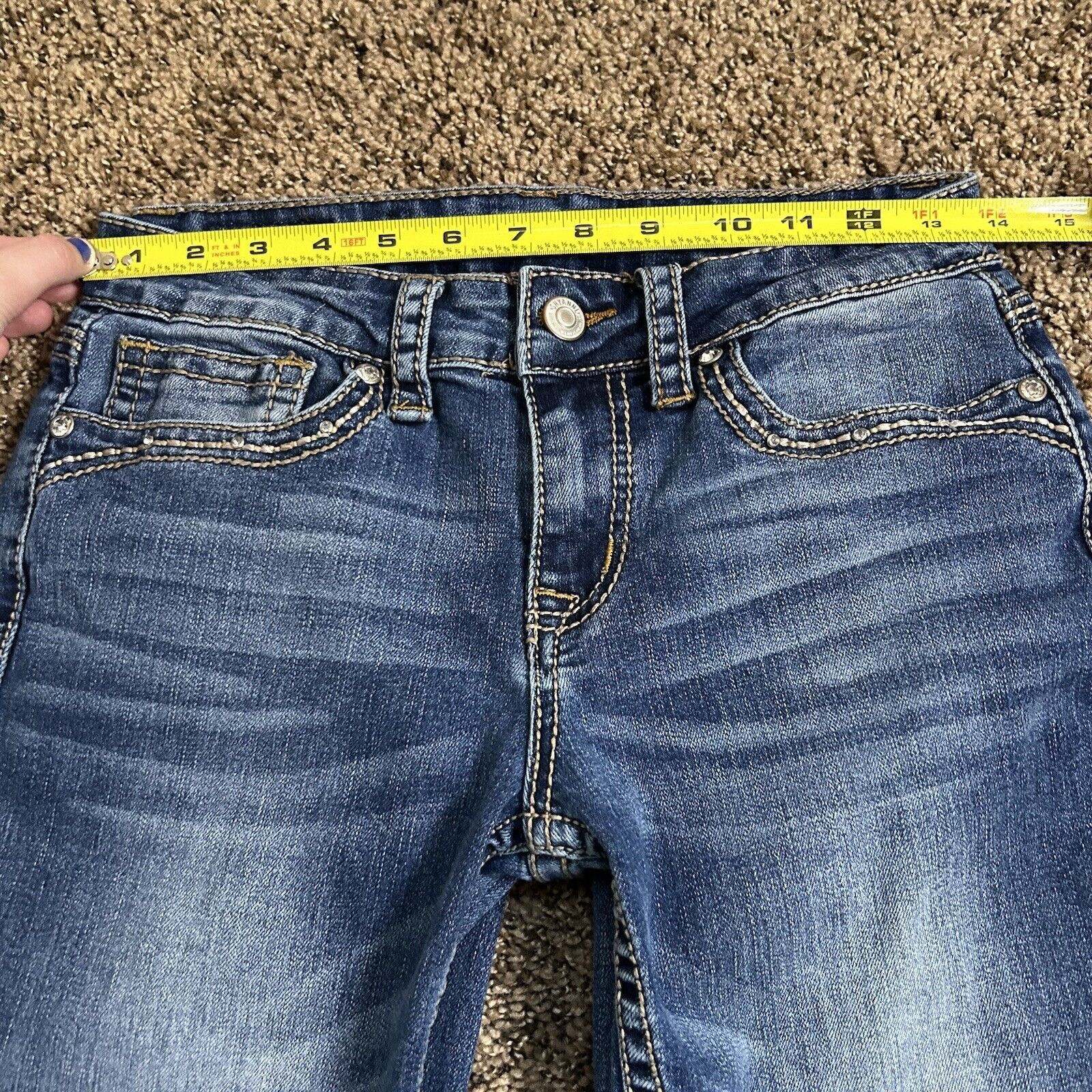 Other SHYANNE Women’s Scroll Dark Wash Bootcut Jeans Size 28 Reg Size 28" / US 6 / IT 42 - 17 Thumbnail