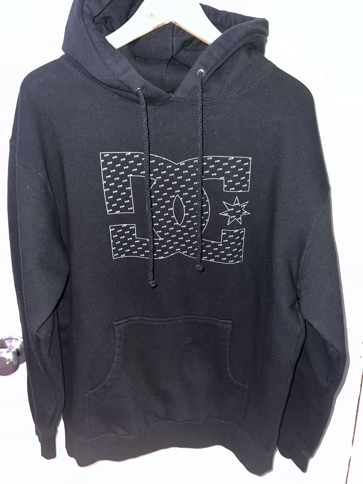 image of Ftp X Dc Hoodie in Black, Men's (Size Large)