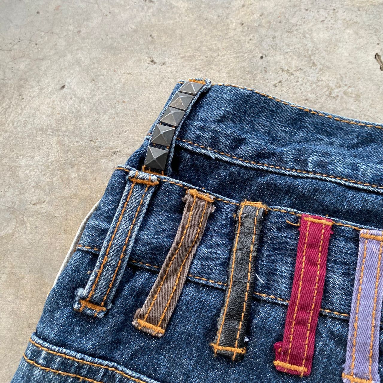 If Six Was Nine 💥Best Offer💥Vintage Nylaus Double Waist Distressed Denim Size US 32 / EU 48 - 13 Thumbnail