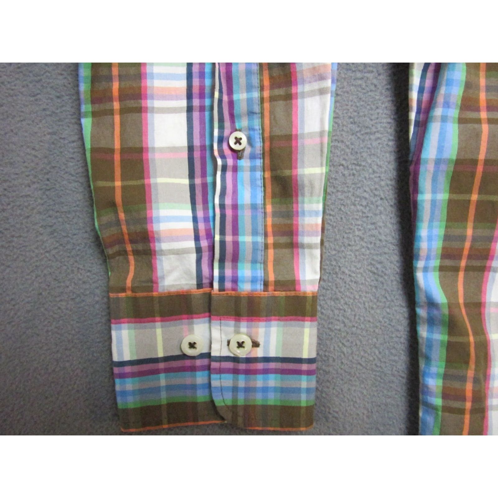 Peter Millar Peter Millar Shirt Mens Small Multicolor Blue Brown Plaid Weekender Casual Button-Down Shirt Size US S / EU 44-46 / 1 - 5 Thumbnail