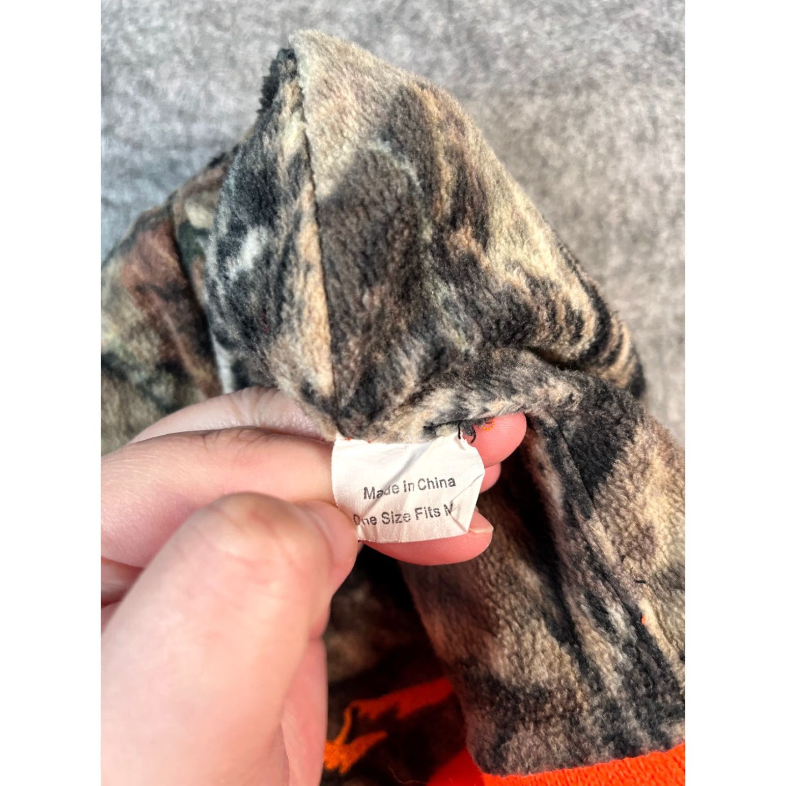 Vintage Rustic Ridge Beanie Toque Men One Size Orange Camo Knit 100% Acrylic Fish Camp Size ONE SIZE - 8 Thumbnail