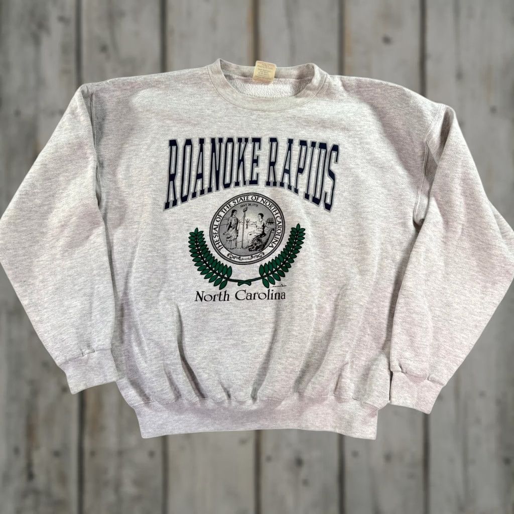 Vintage VINTAGE Roanoke Rapids North Carolina Sweatshirt Mens XL Gray Reverse Weave Size US XL / EU 56 / 4 - 1 Thumbnail