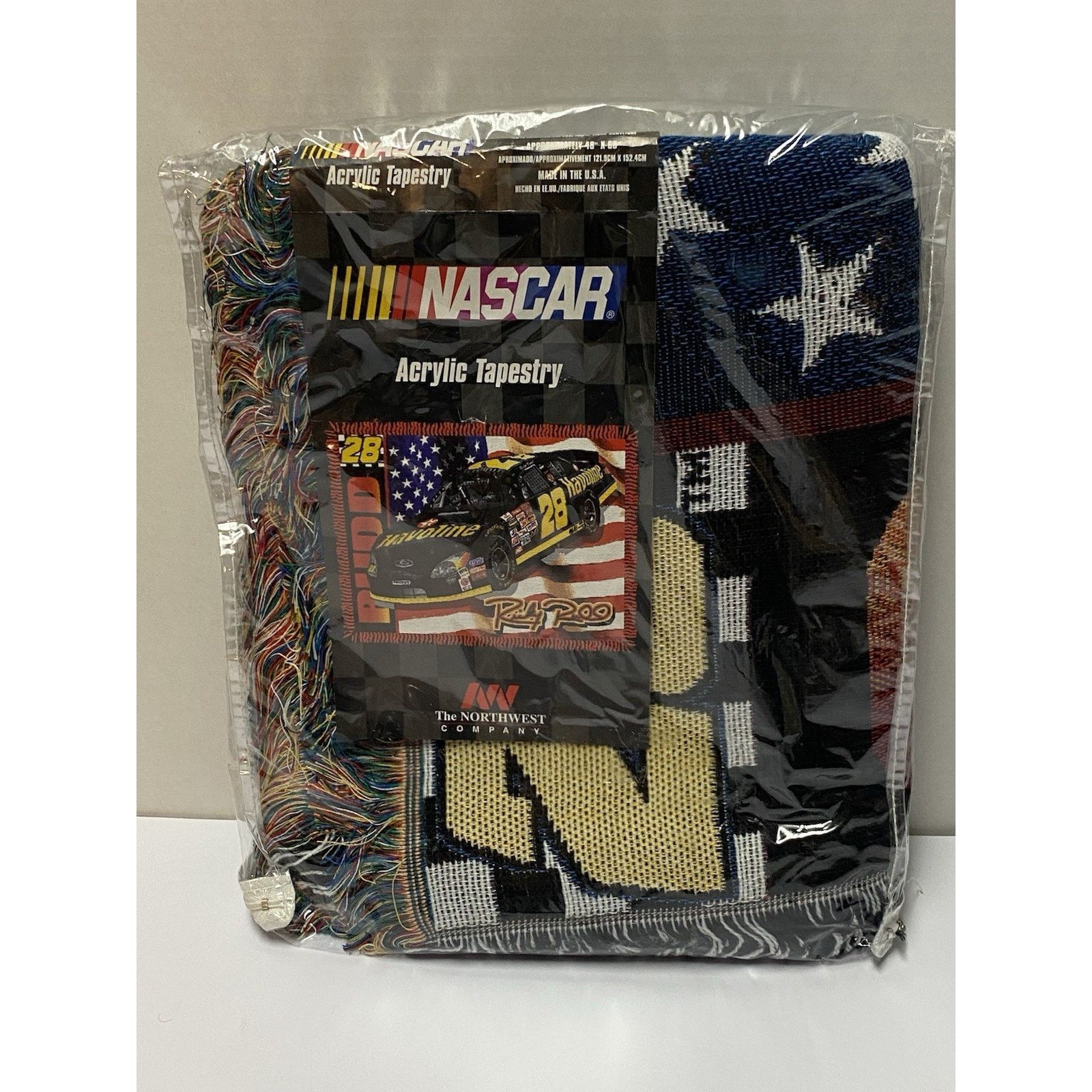 Northwest Territory Vtg 2000s Y2K Ricky Rudd Blanket Tapestry 60x48in NASCAR NEW Size ONE SIZE - 2 Thumbnail