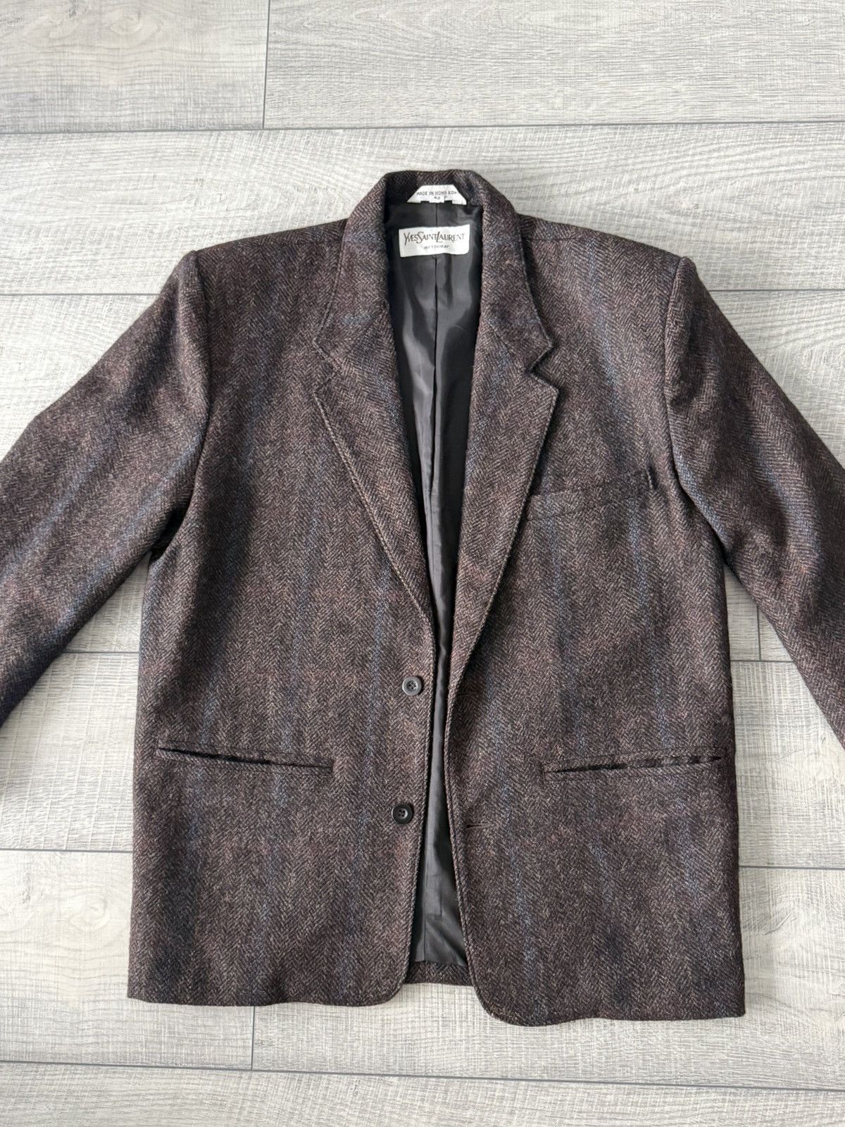 Yves Saint Laurent 1970s Yves Saint Laurent 100% Wool Jacket Size 42R - 2 Thumbnail