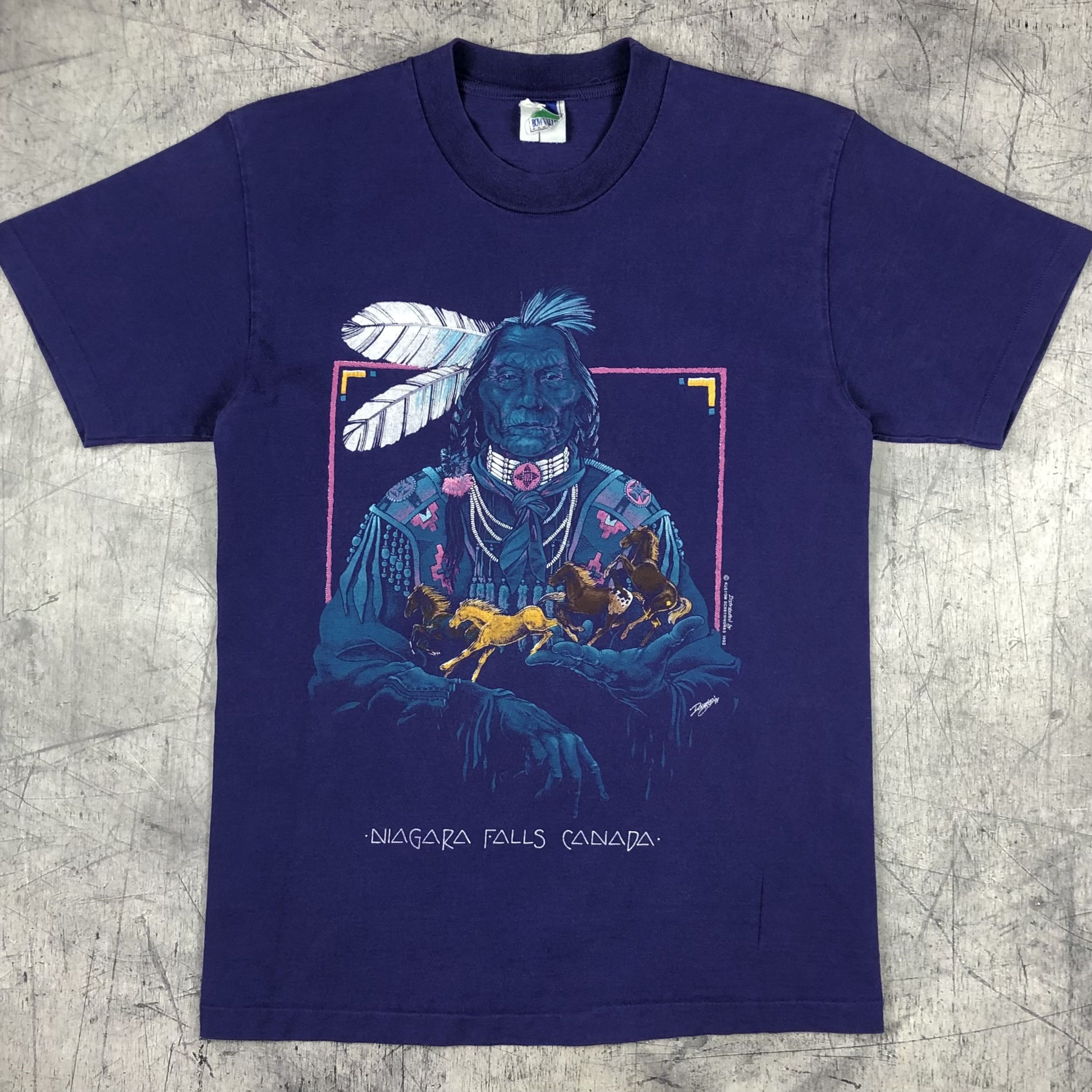 Vintage 1992 Native American Niagara Falls Canada Tee Size US M / EU 48-50 / 2 - 1 Thumbnail