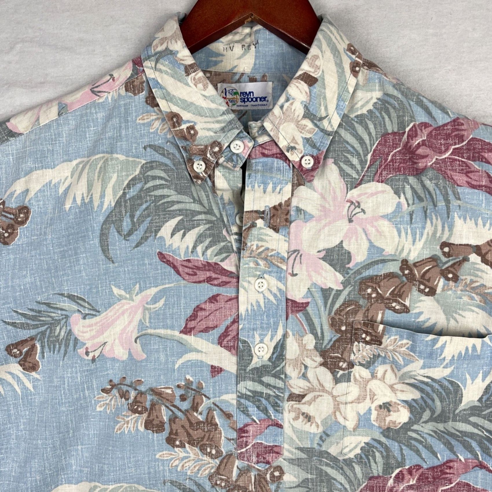 Reyn Spooner VINTAGE Reyn Spooner Shirt Mens Large Blue Button Down Hawaiian Aloha Reverse Print Size US L / EU 52-54 / 3 - 6 Thumbnail