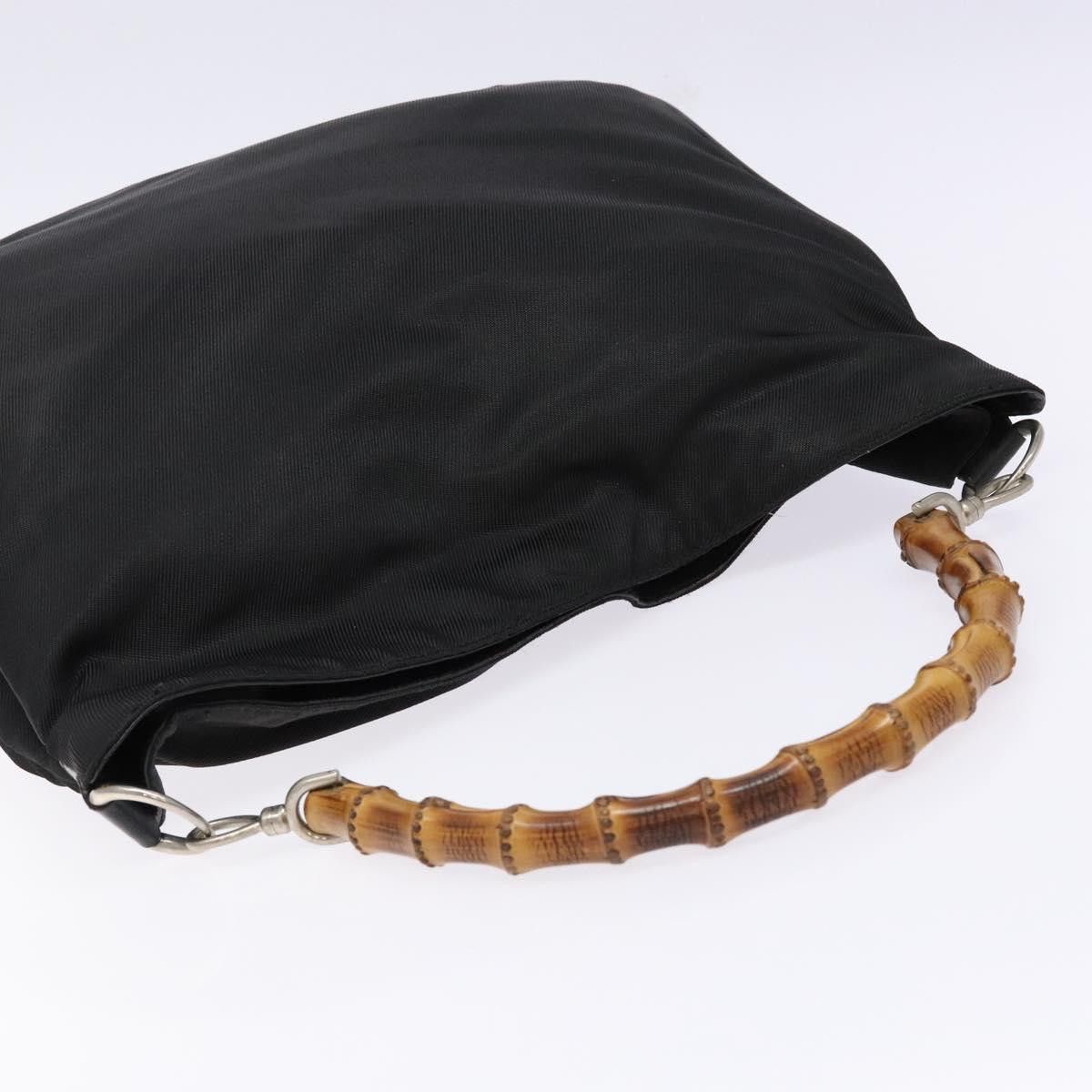 Gucci GUCCI Bamboo Shoulder Bag Nylon Black Silver 001 1553 001 Size ONE SIZE - 6 Thumbnail