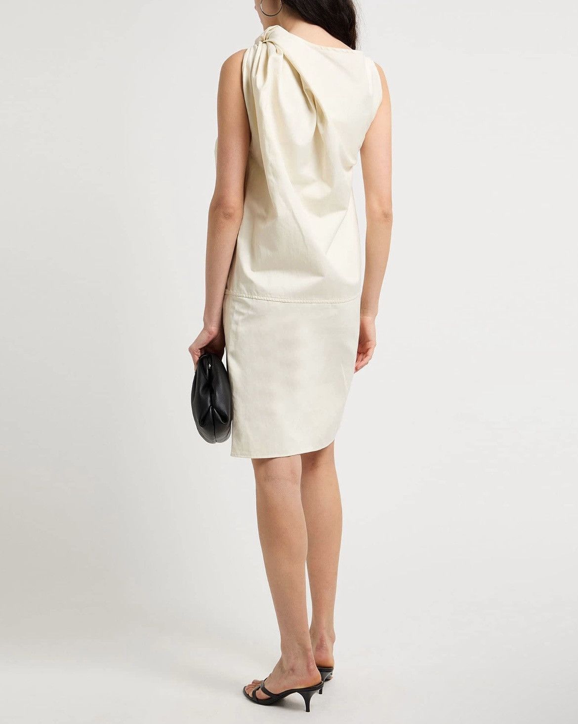 Toteme TOTEME Cotton Organic Linen Shoulder-Twist Midi Dress Size XS / US 0-2 / IT 36-38 - 4 Thumbnail