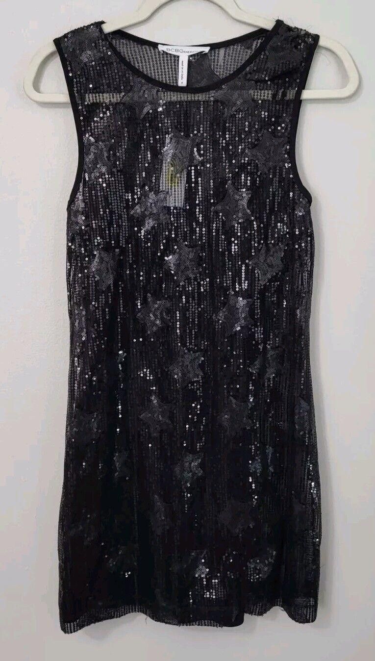 Designer Bcbgeneration Dress Small NWT $99 Black Sequin Stars Lace Size S / US 4 / IT 40 - 2 Thumbnail